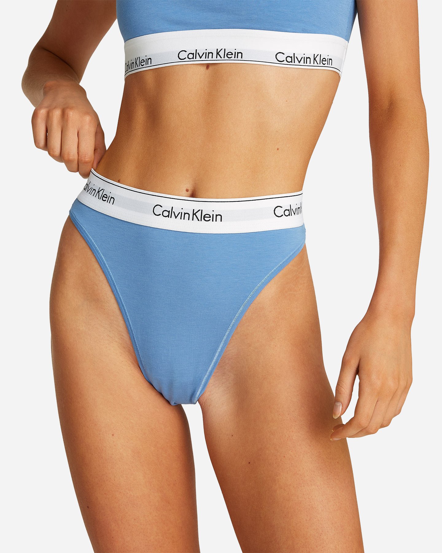 Slip intimo CALVIN KLEIN UNDERWEAR HIGH LEG TANGA W - Blu - 4 | Cisalfa Sport
