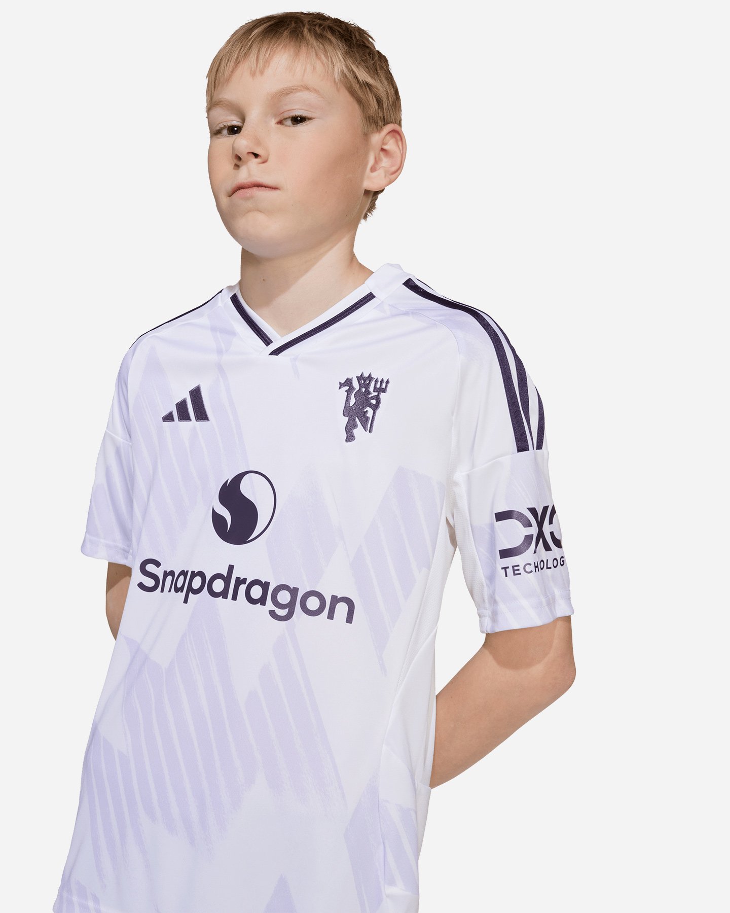 Maglia calcio ufficiale ADIDAS MANCHESTER UNITED AWAY 25-26 JR - Bianco - 4 | Cisalfa Sport