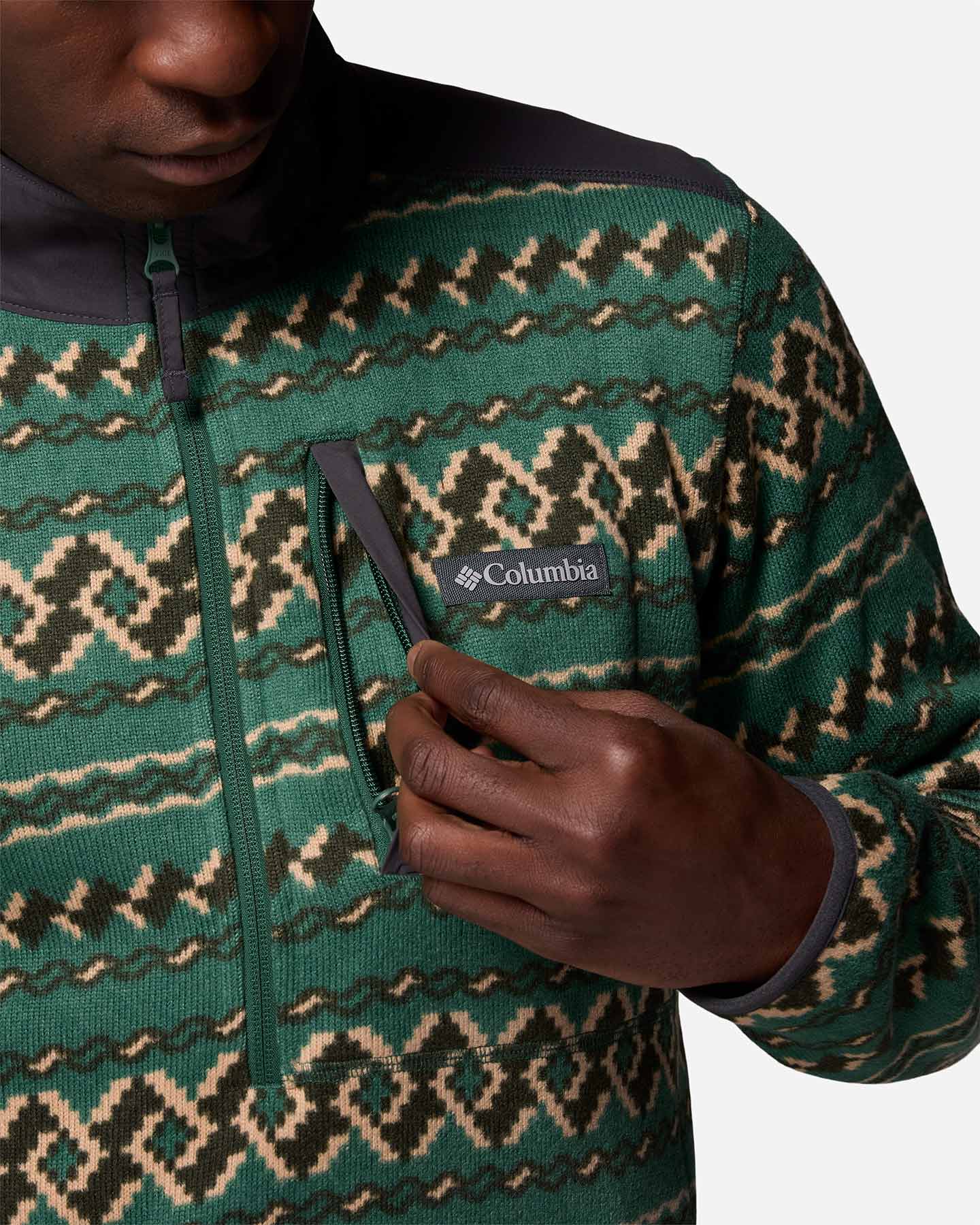 Pile COLUMBIA SWEATER II M - Verde - 4 | Cisalfa Sport