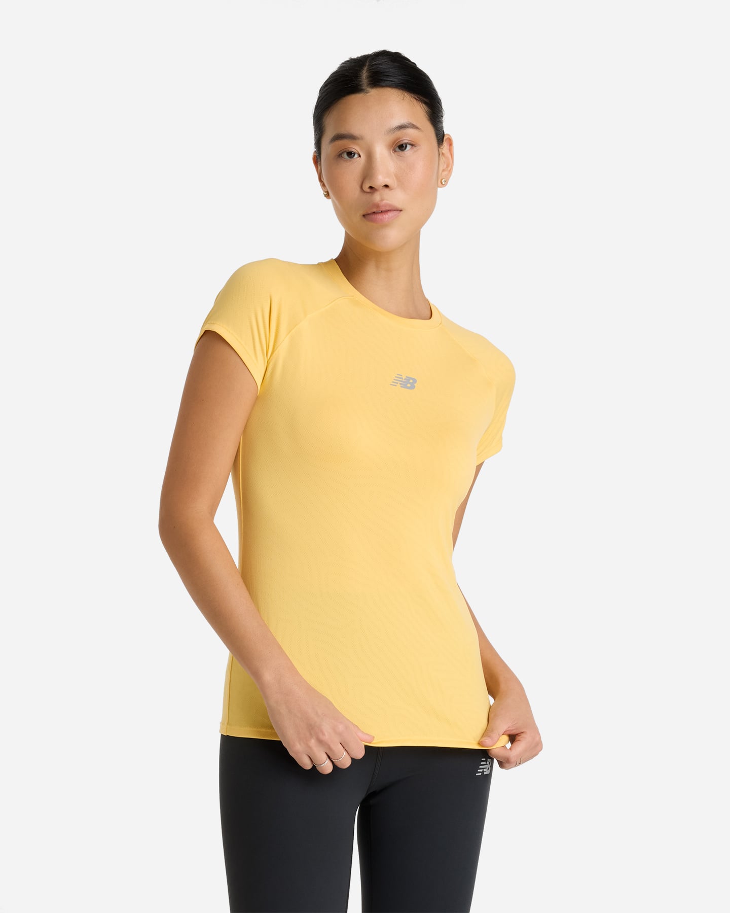 T-shirt running NEW BALANCE JACQUARD W - Giallo - 0 | Cisalfa Sport