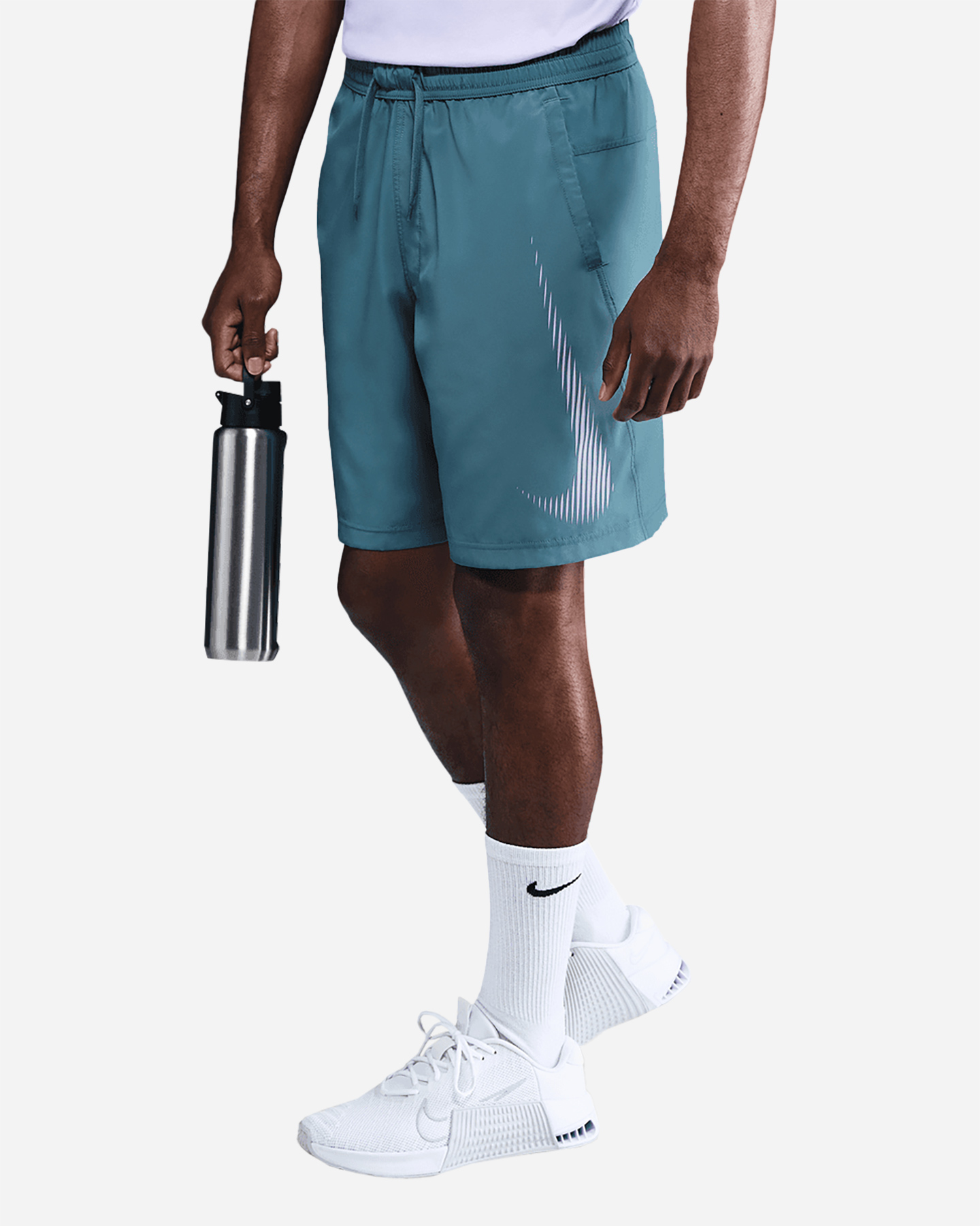 Pantalone training NIKE DRI FIT FORM SWOOSH 9IN M - Blu - 0 | Cisalfa Sport