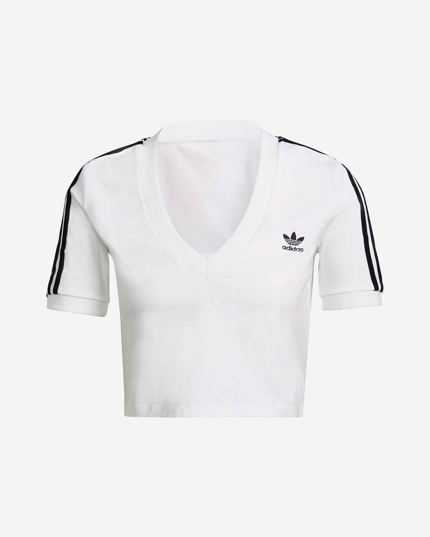 T-shirt ADIDAS ORIGINAL CROP 3STRIPES W - Bianco - 0 | Cisalfa Sport