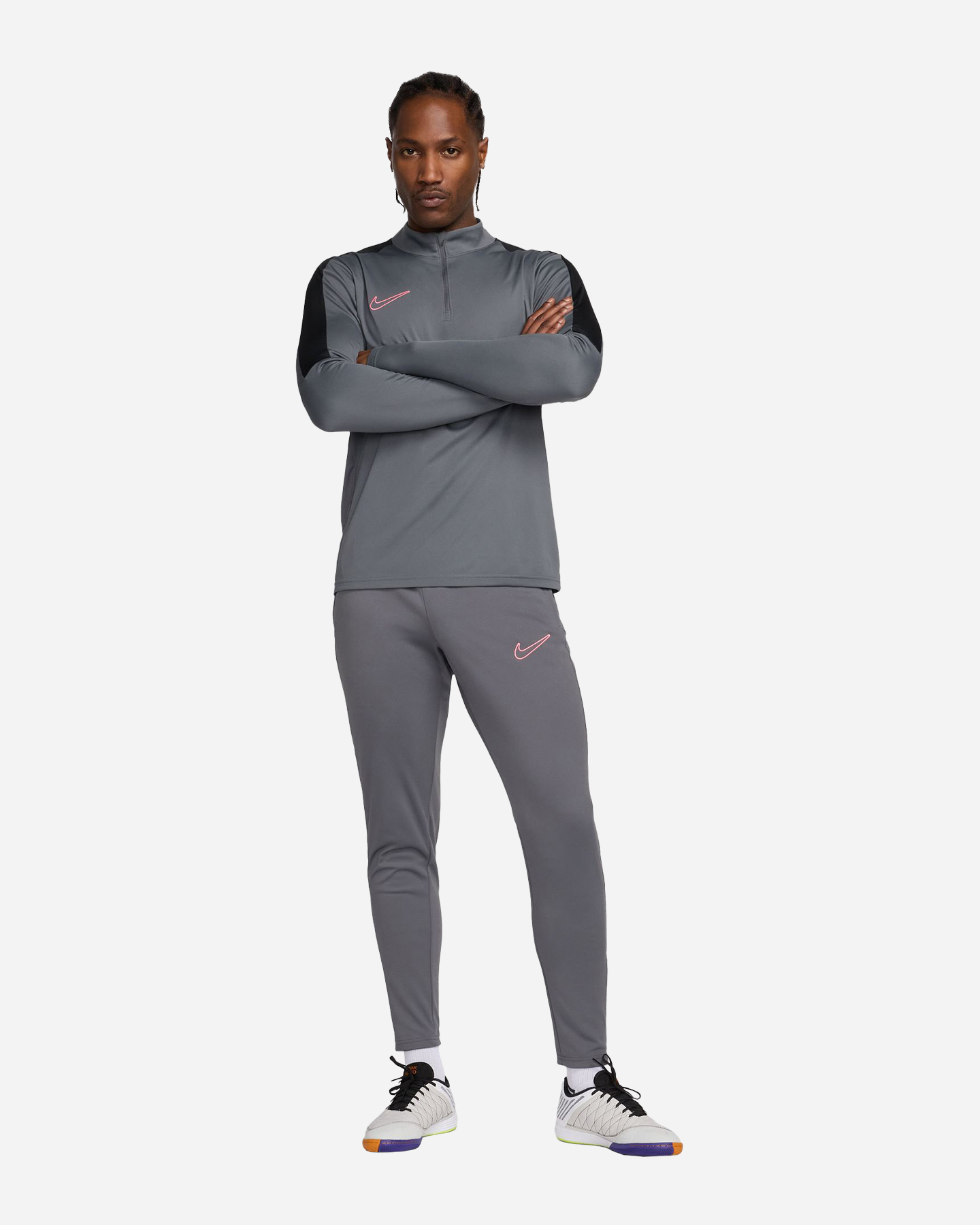 Maglia calcio NIKE DRI FIT ACADEMY HALF ZIP M - Grigio - 7 | Cisalfa Sport