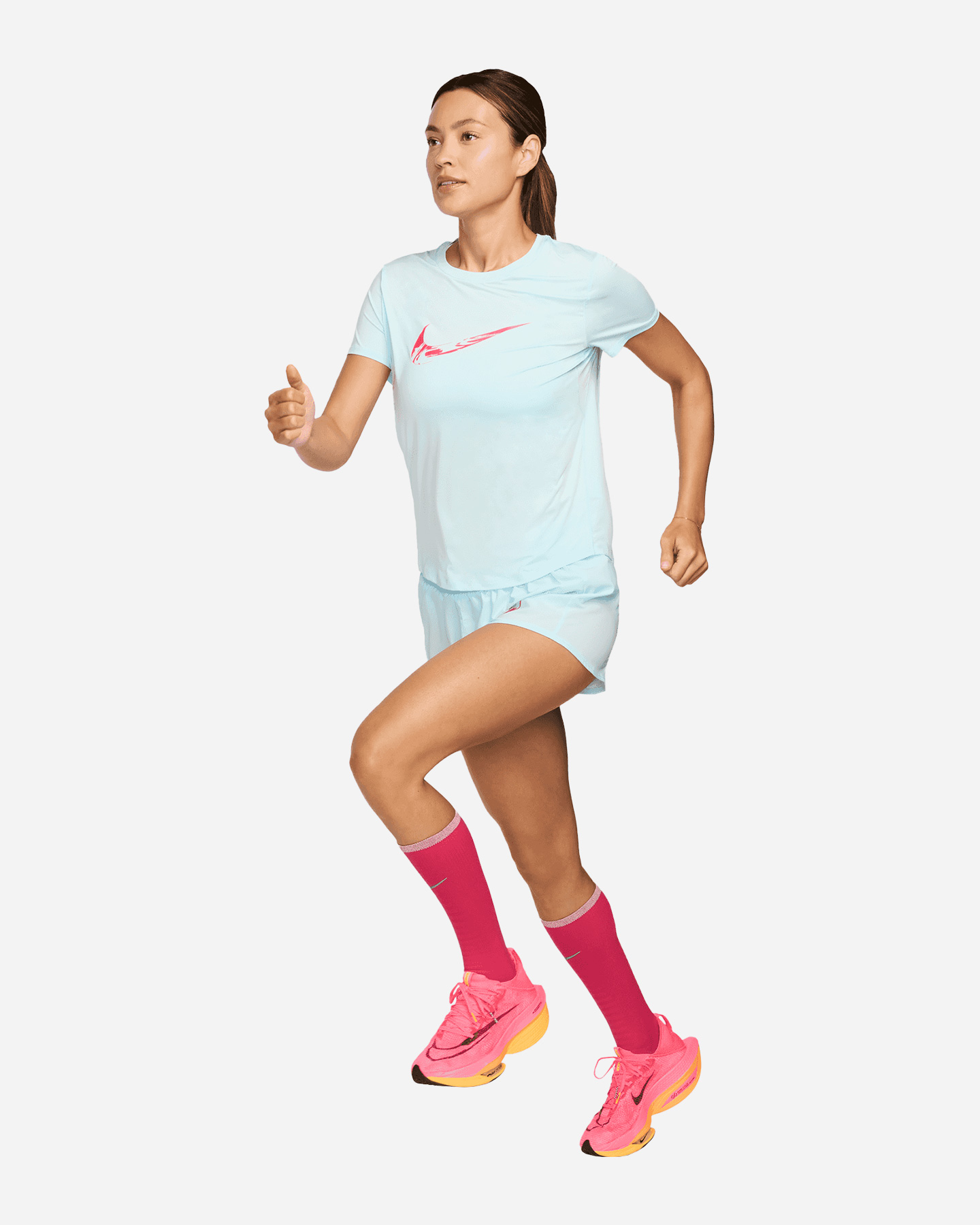 T-shirt running NIKE ONE SWOOSH W - Blu - 4 | Cisalfa Sport