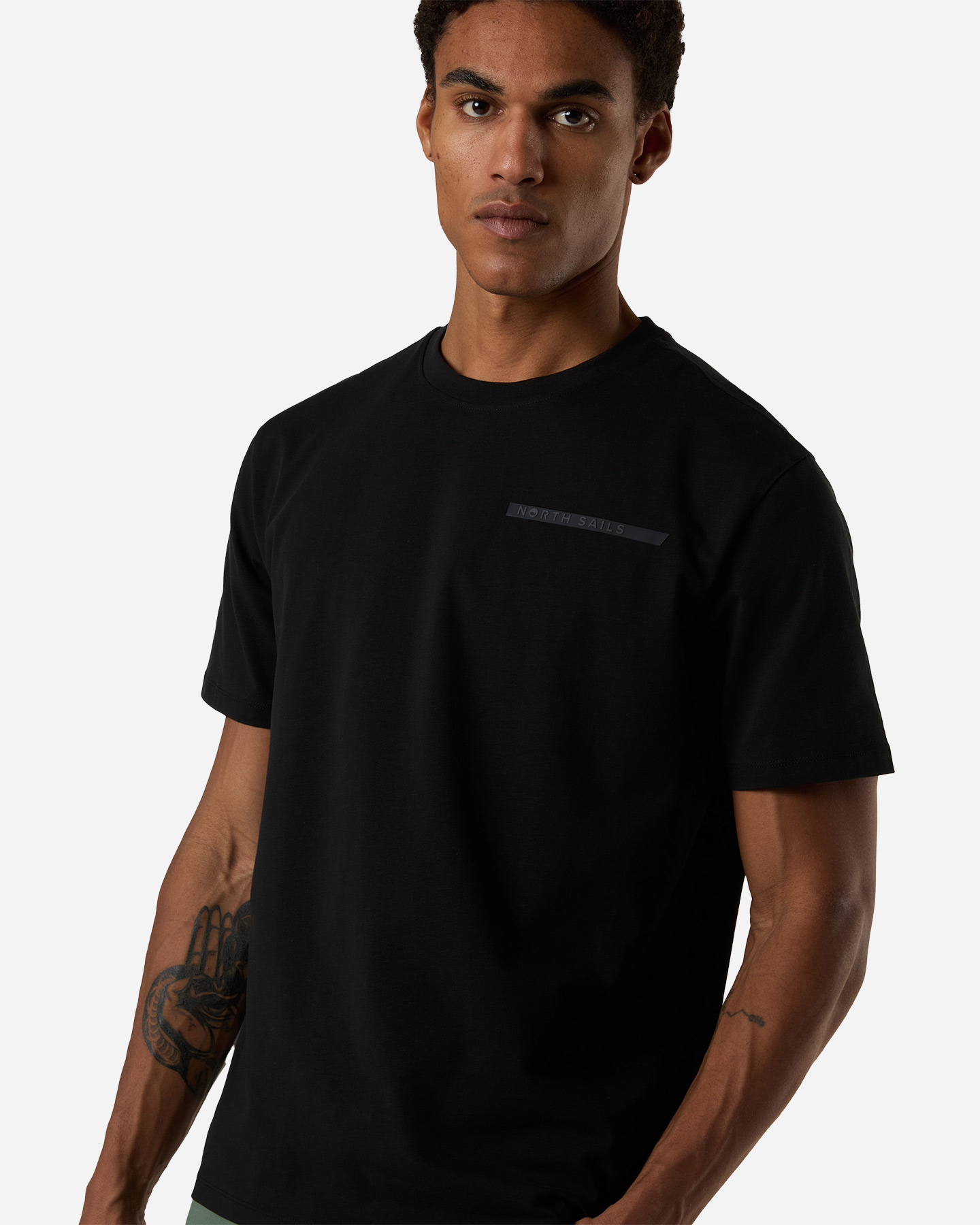 T-shirt NORTH SAILS LINEAR LOGO M - Nero - 4 | Cisalfa Sport