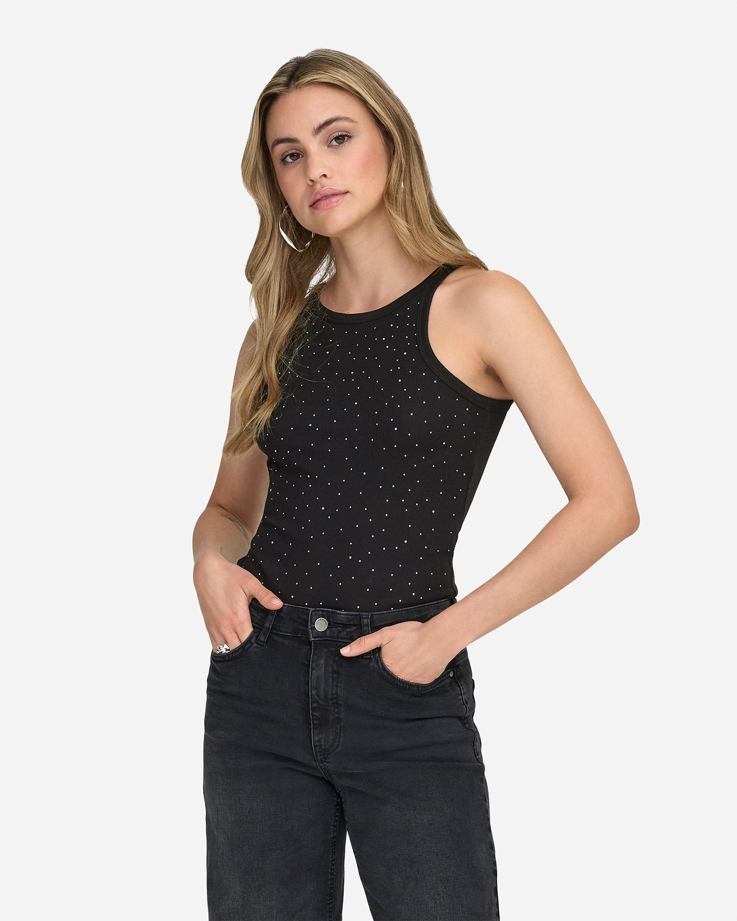 Canotta ONLY FILIZ STRASS W - Nero - 1 | Cisalfa Sport