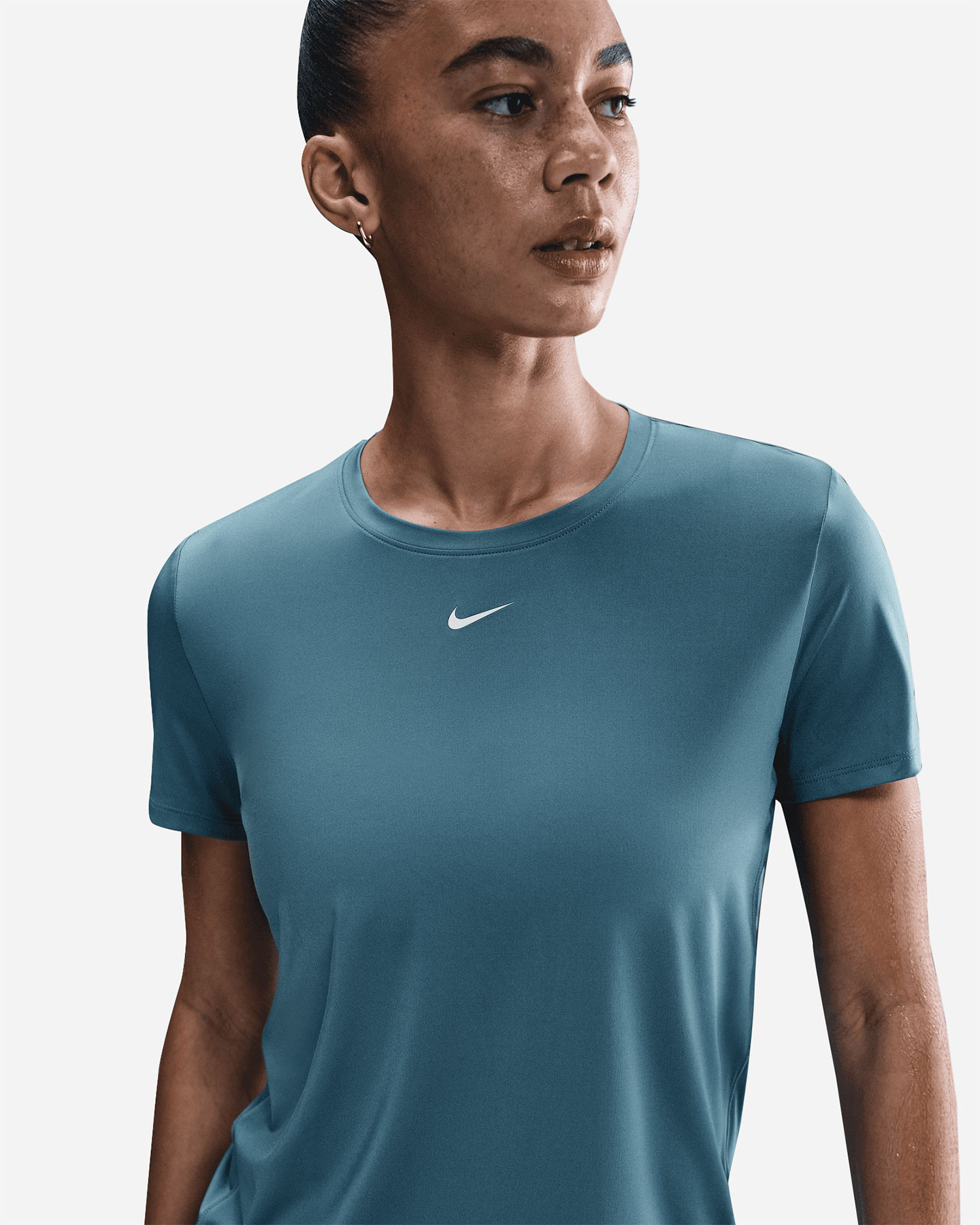 T-shirt training NIKE DRI FIT ONE SMALL LOGO W - Blu - 2 | Cisalfa Sport