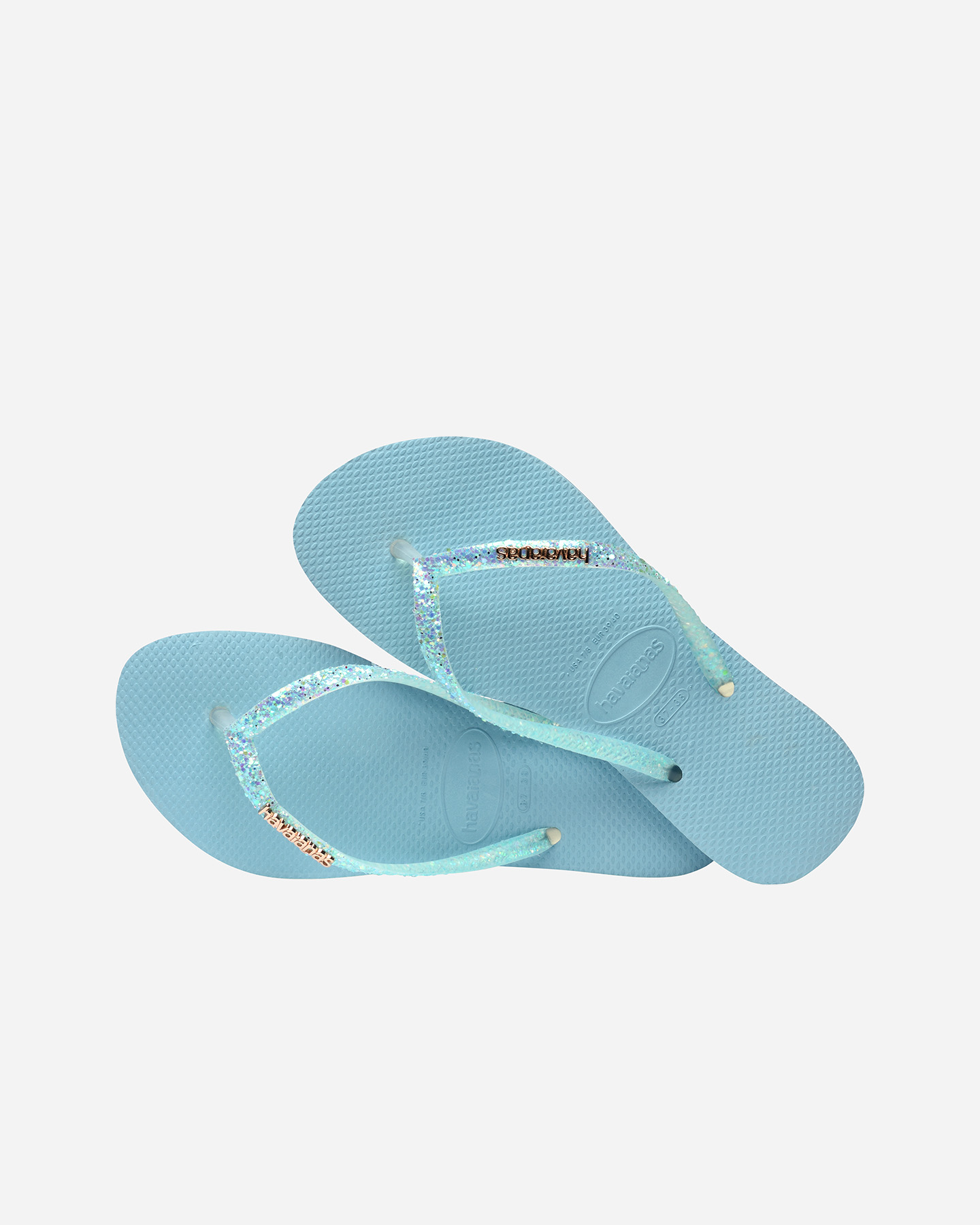 Infradito HAVAIANAS SLIM GLITTER FLOURISH W - Azzurro - 1 | Cisalfa Sport
