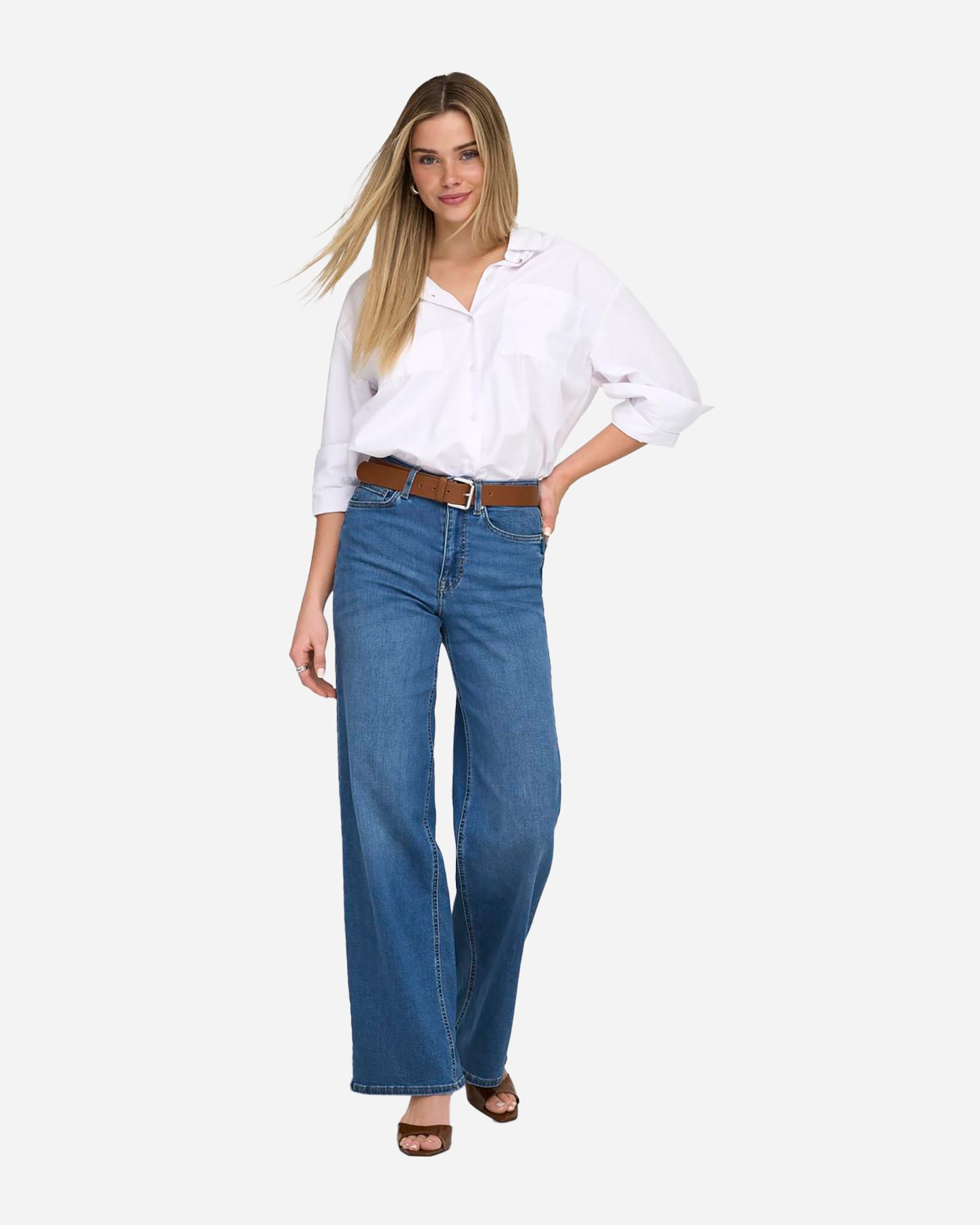 Jeans ONLY MADISON BLUSH HW WIDE L32 W - Denim - 3 | Cisalfa Sport