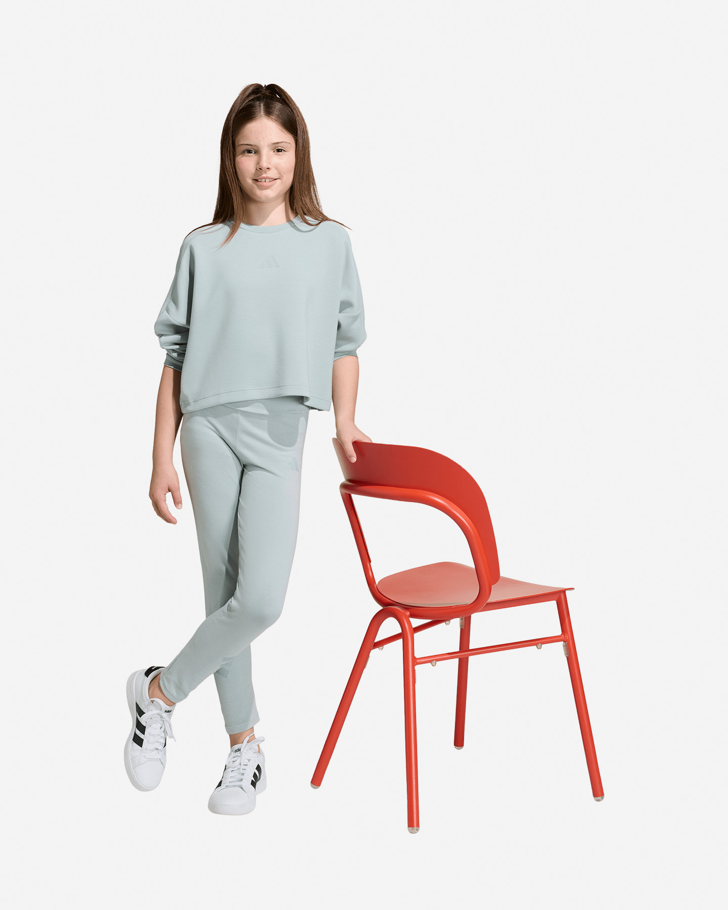 Felpa ADIDAS FUTURE ICONS 3STRIPES JR - Azzurro - 3 | Cisalfa Sport