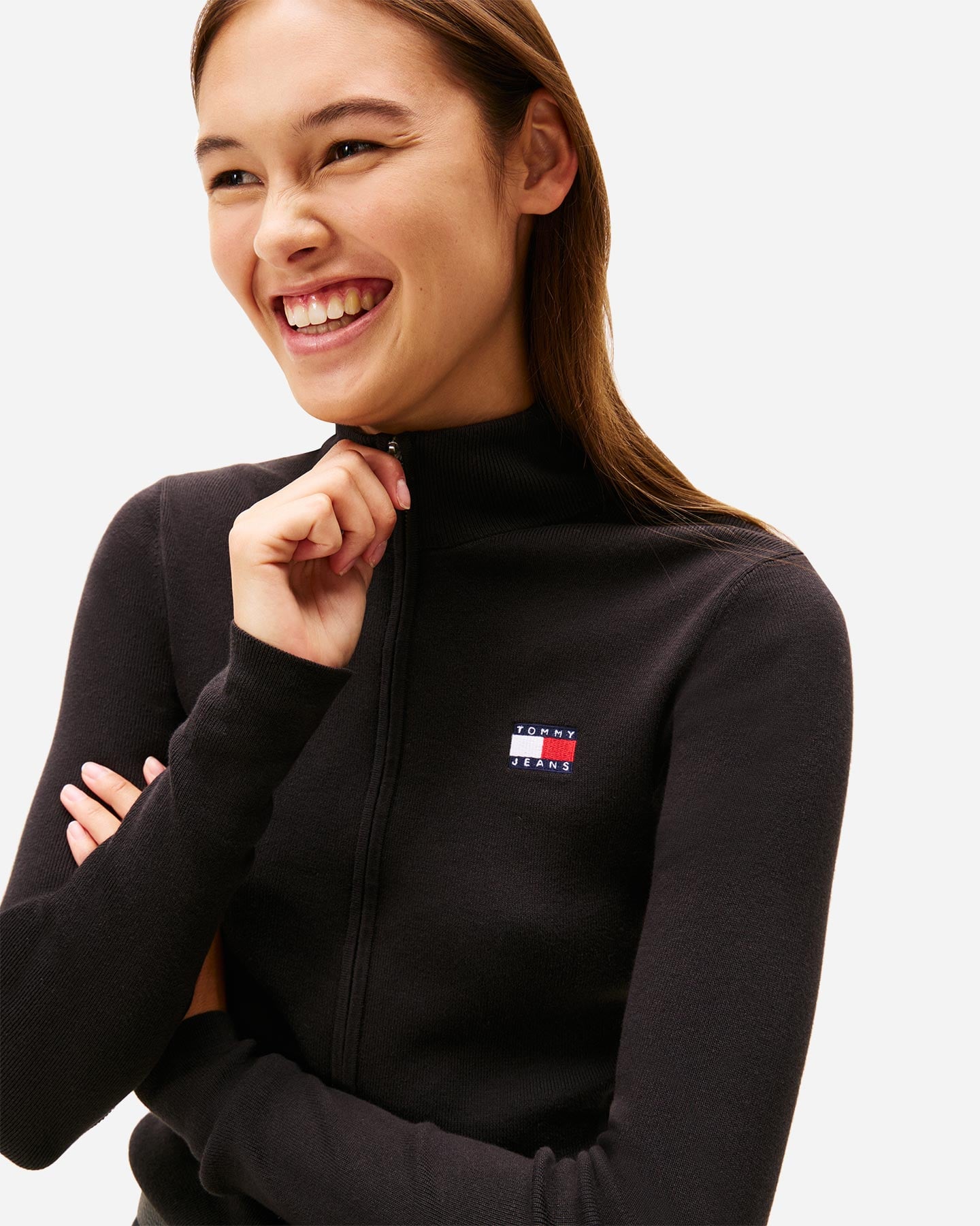 Cardigan TOMMY HILFIGER FULL ZIP BADGE W - Nero - 5 | Cisalfa Sport