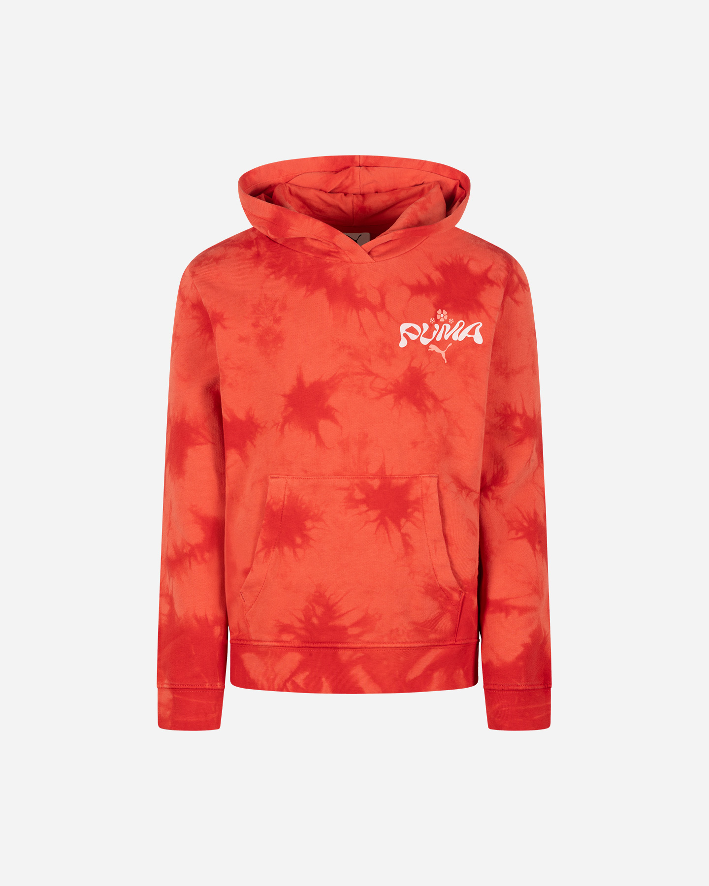 Felpa PUMA OVER TIE DYE JR - Rosso - 0 | Cisalfa Sport