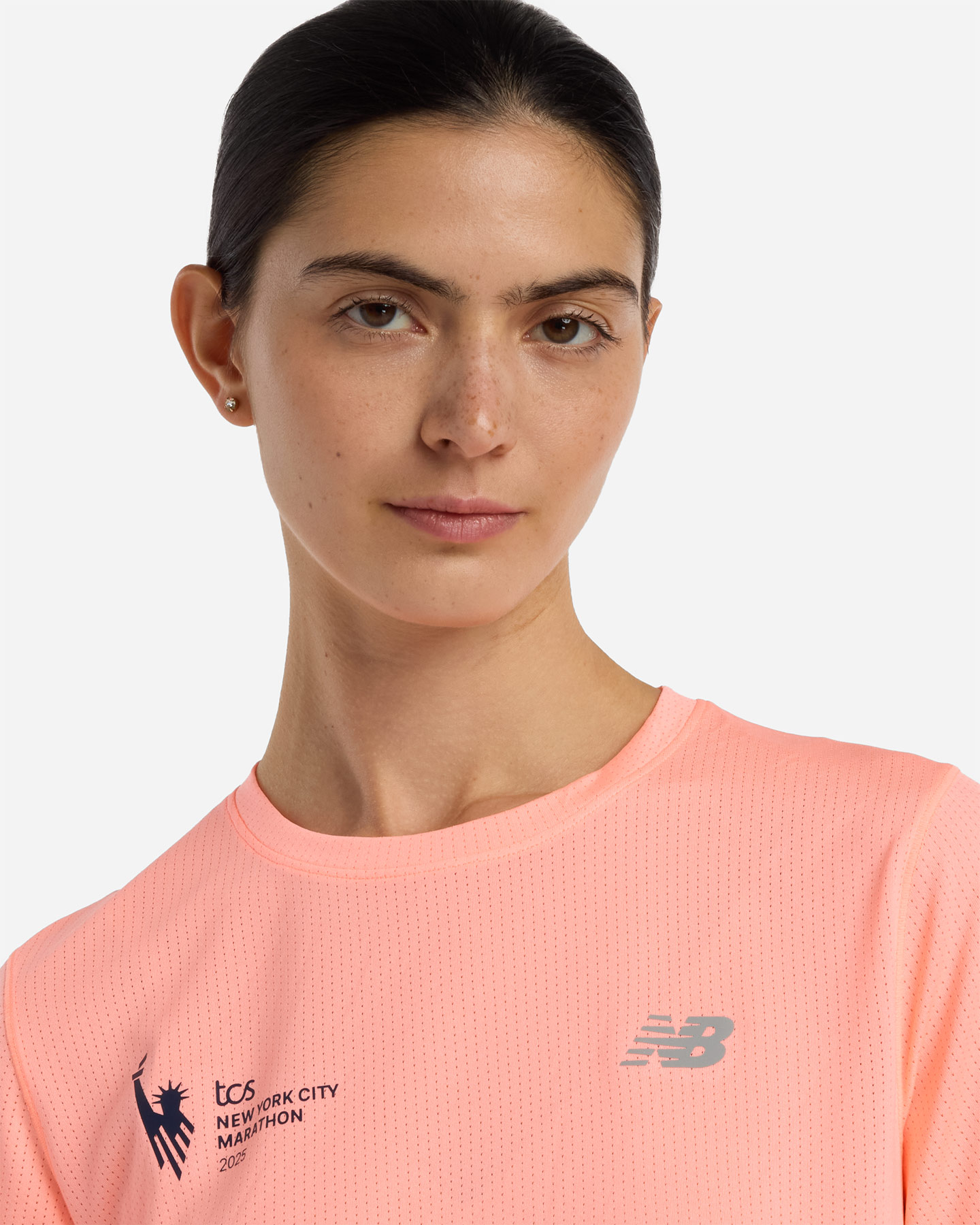T-shirt running NEW BALANCE NYC MARATHON W - Rosa - 4 | Cisalfa Sport