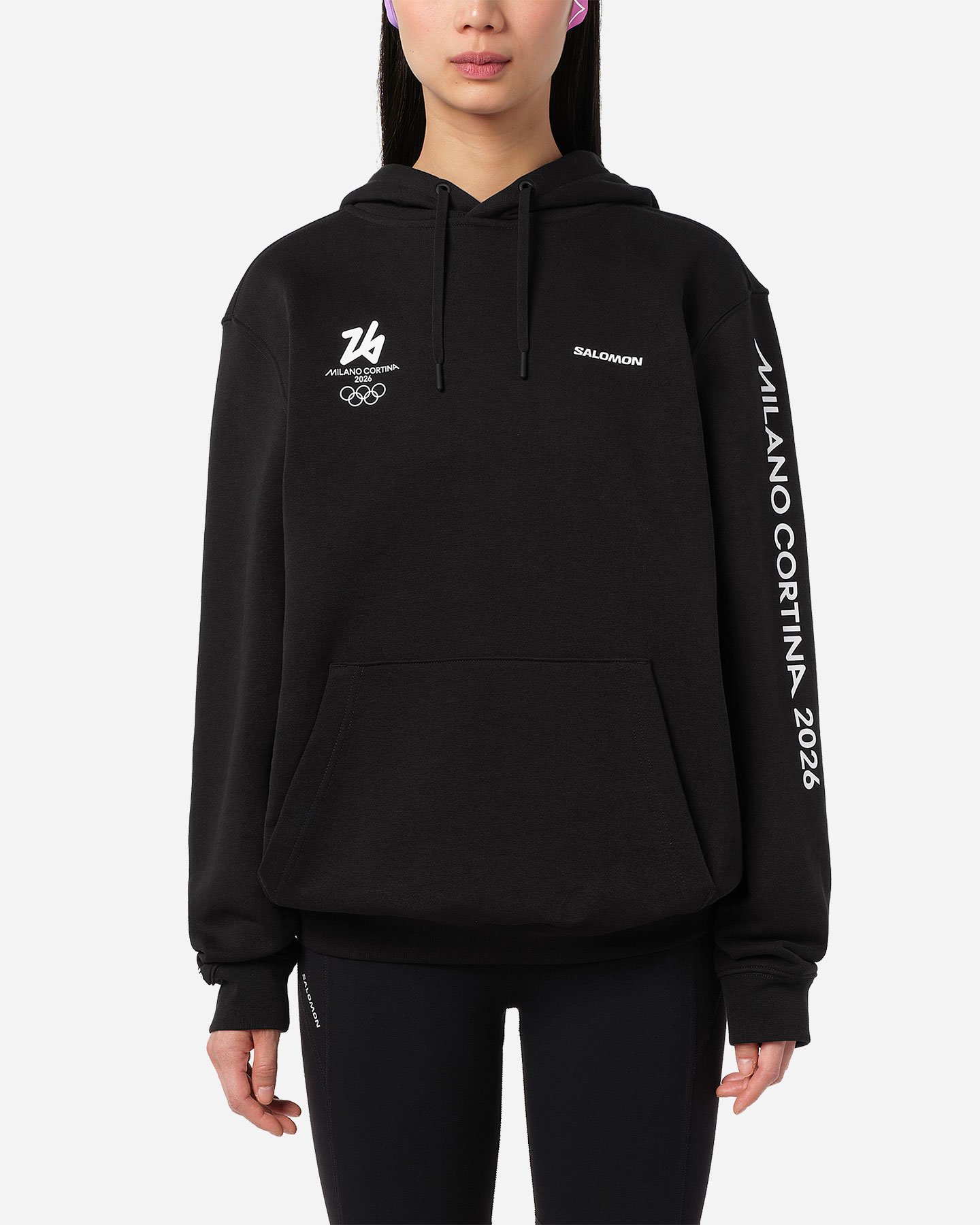 Felpa SALOMON MILANO CORTINA 2026 OLYMPIC ICON M - Nero - 2 | Cisalfa Sport