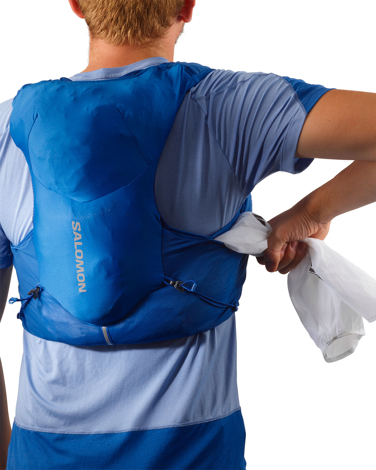 Zaino trail running SALOMON ADV SKIN 5 WITH FLASKS  - Blu - 4 | Cisalfa Sport