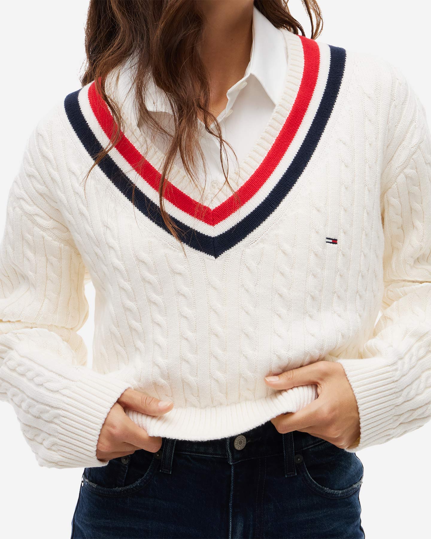 Maglione TOMMY HILFIGER CABLE W - Bianco - 4 | Cisalfa Sport