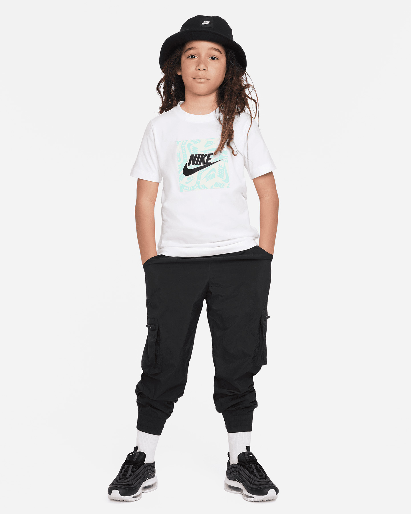 T-shirt NIKE LOGO BOX JR - Bianco - 3 | Cisalfa Sport