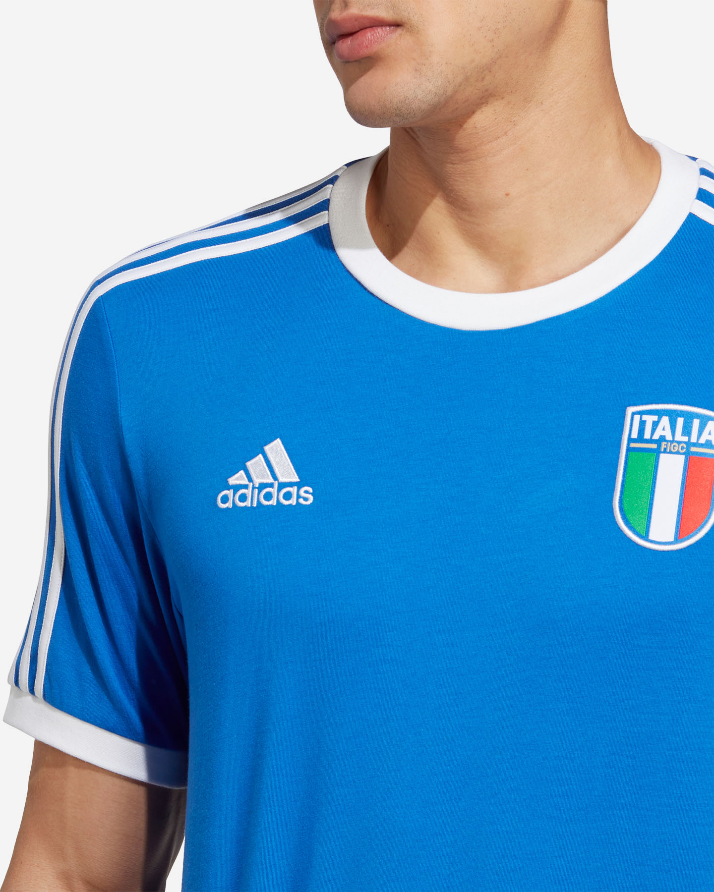 Abbigliamento calcio ufficiale ADIDAS FIGC DNA 3STRIPES M - Blu - 4 | Cisalfa Sport