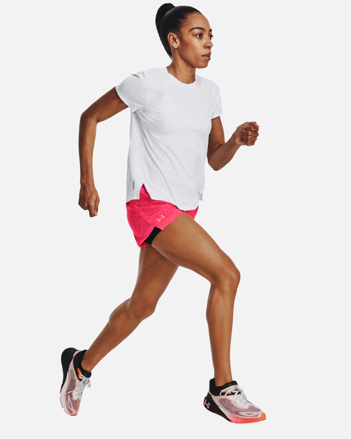 T-shirt running UNDER ARMOUR ISO-CHILL LASER W - Bianco - 2 | Cisalfa Sport