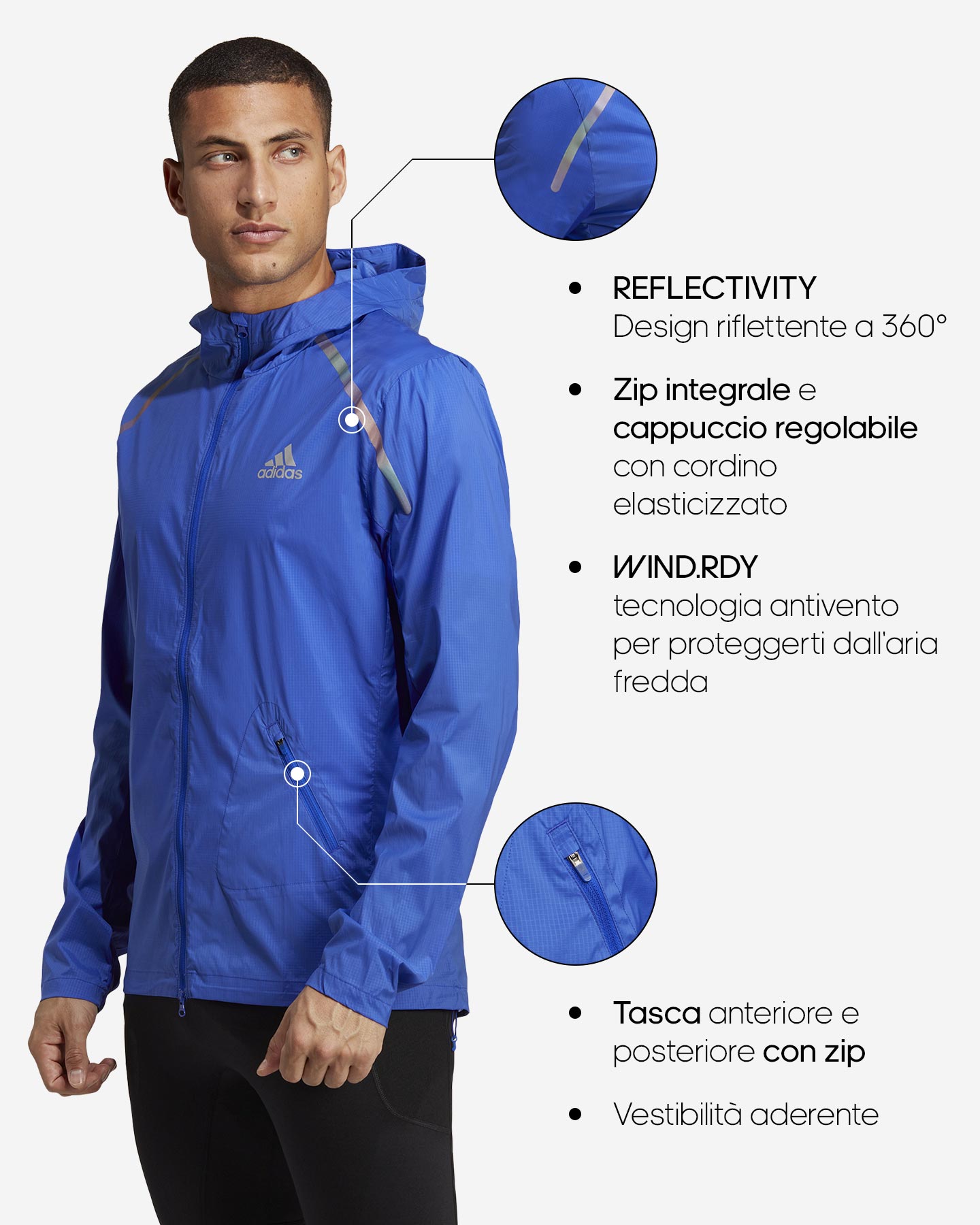 Giacca running ADIDAS MARATHON M - 1 | Cisalfa Sport