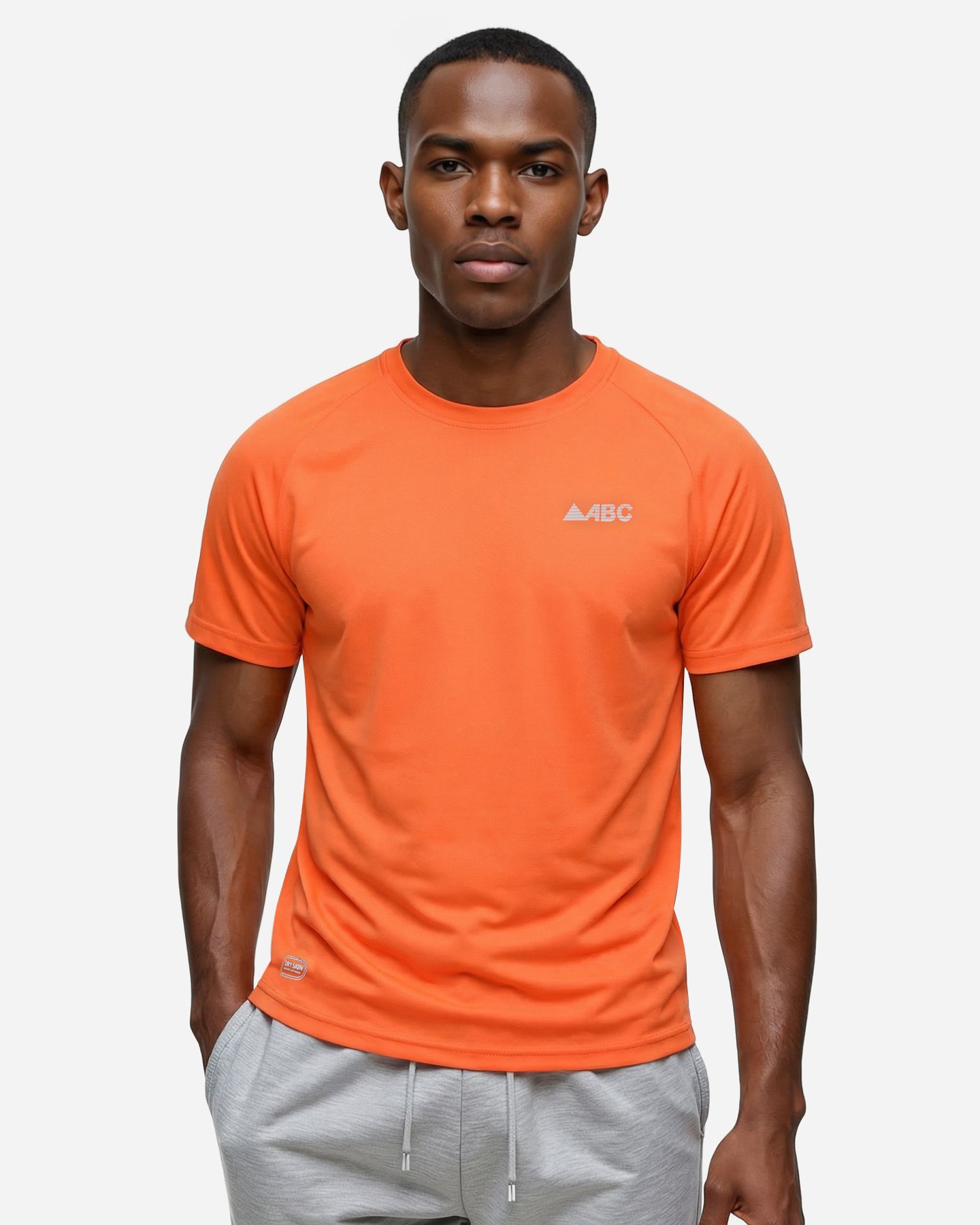 T-shirt running ABC ESSENTIAL M - Arancione - 2 | Cisalfa Sport