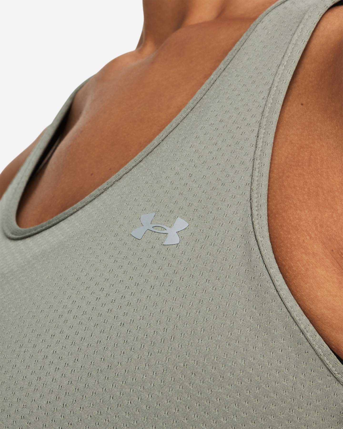 Canotta training UNDER ARMOUR HEATGEAR SMALL LOGO W - Verde - 3 | Cisalfa Sport