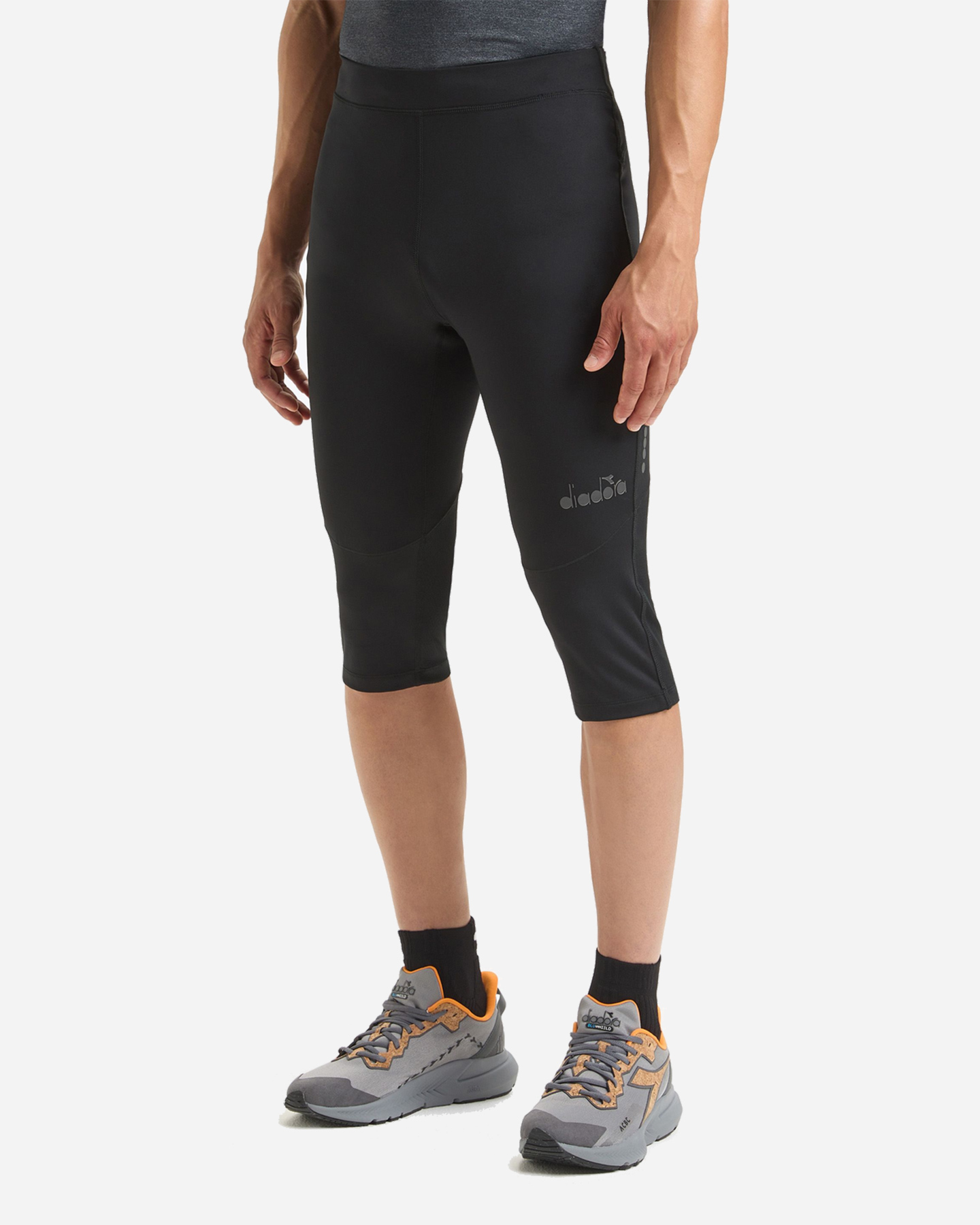 Capri running DIADORA RUN CREW M - Nero - 1 | Cisalfa Sport