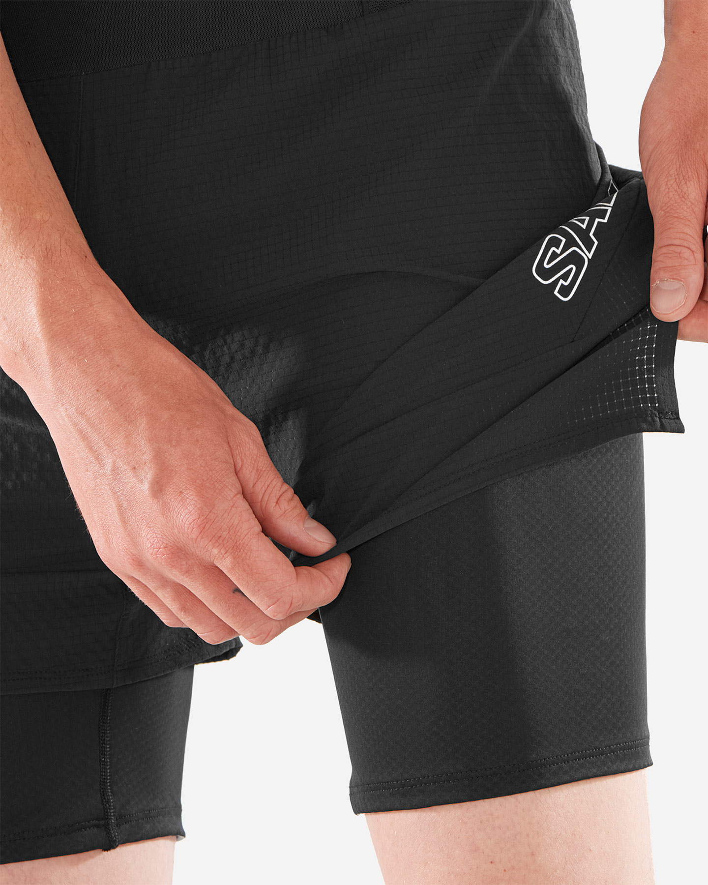 Short running SALOMON SENSE 2IN1 M - Nero - 5 | Cisalfa Sport