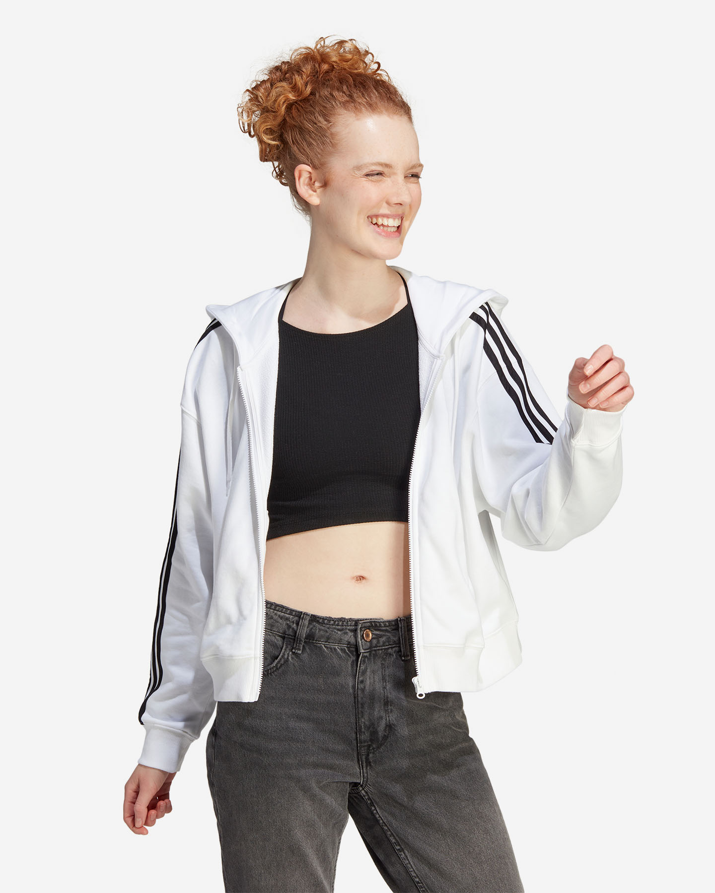 Felpa ADIDAS ESSENTIAL W - Bianco - 3 | Cisalfa Sport