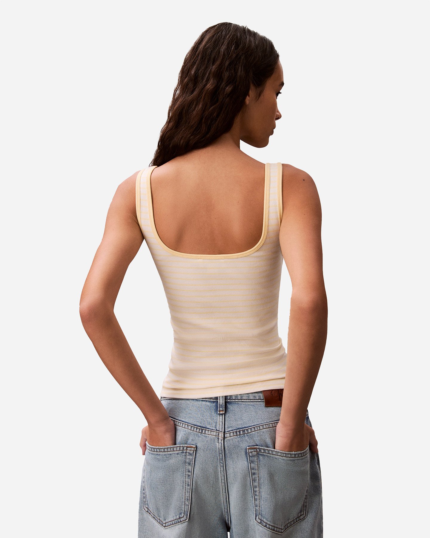 Canotta CALVIN KLEIN JEANS LOGO STRIPE W - Giallo - 2 | Cisalfa Sport