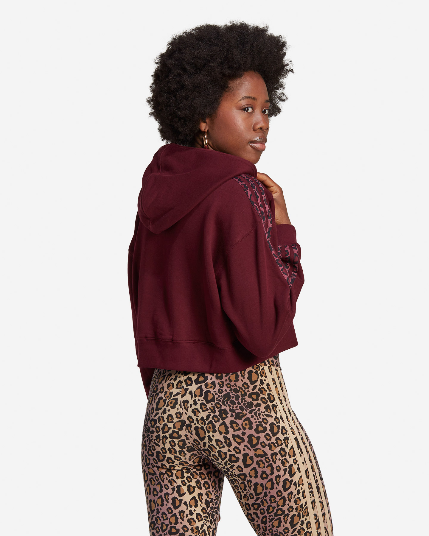 Felpa ADIDAS ORGINALS TREFOIL ANIMALIER W - Rosso - 1 | Cisalfa Sport