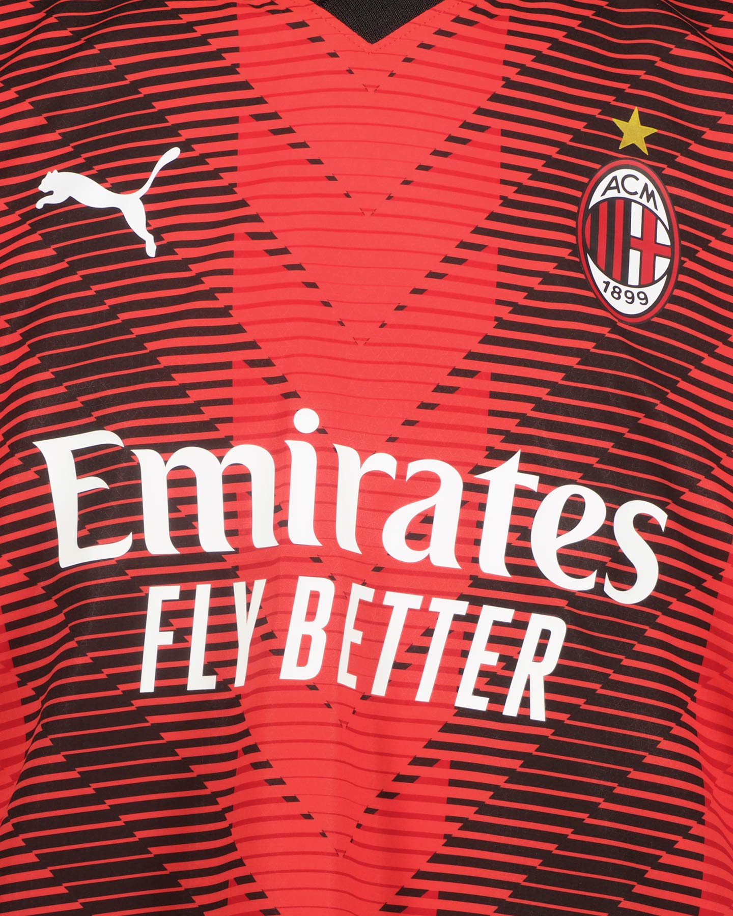 Maglia calcio ufficiale PUMA MILAN HOME AUTHENTIC 23-24 M - Rosso - 2 | Cisalfa Sport