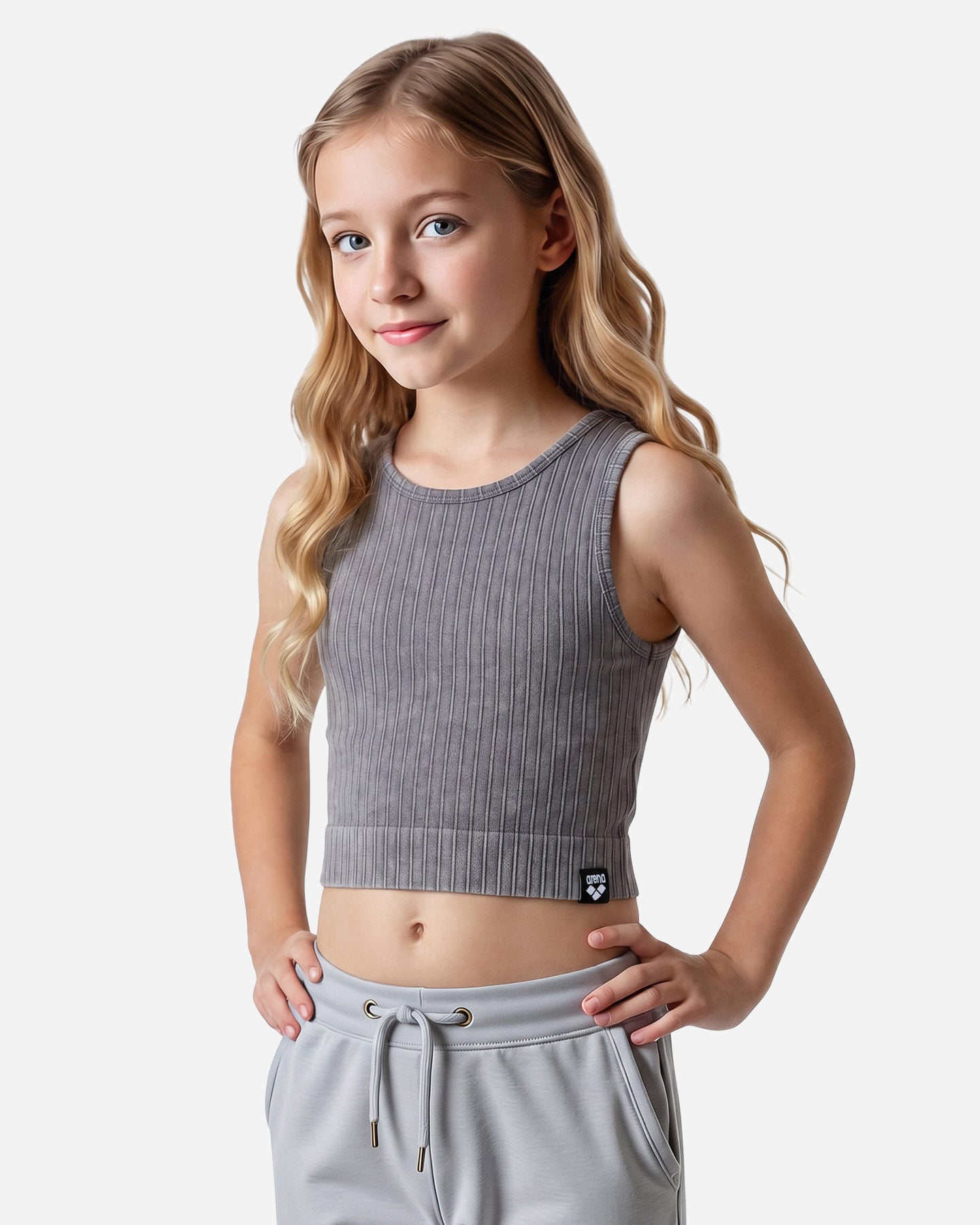 Top ARENA ATHLETIC ESSENTIAL JR - Grigio - 2 | Cisalfa Sport