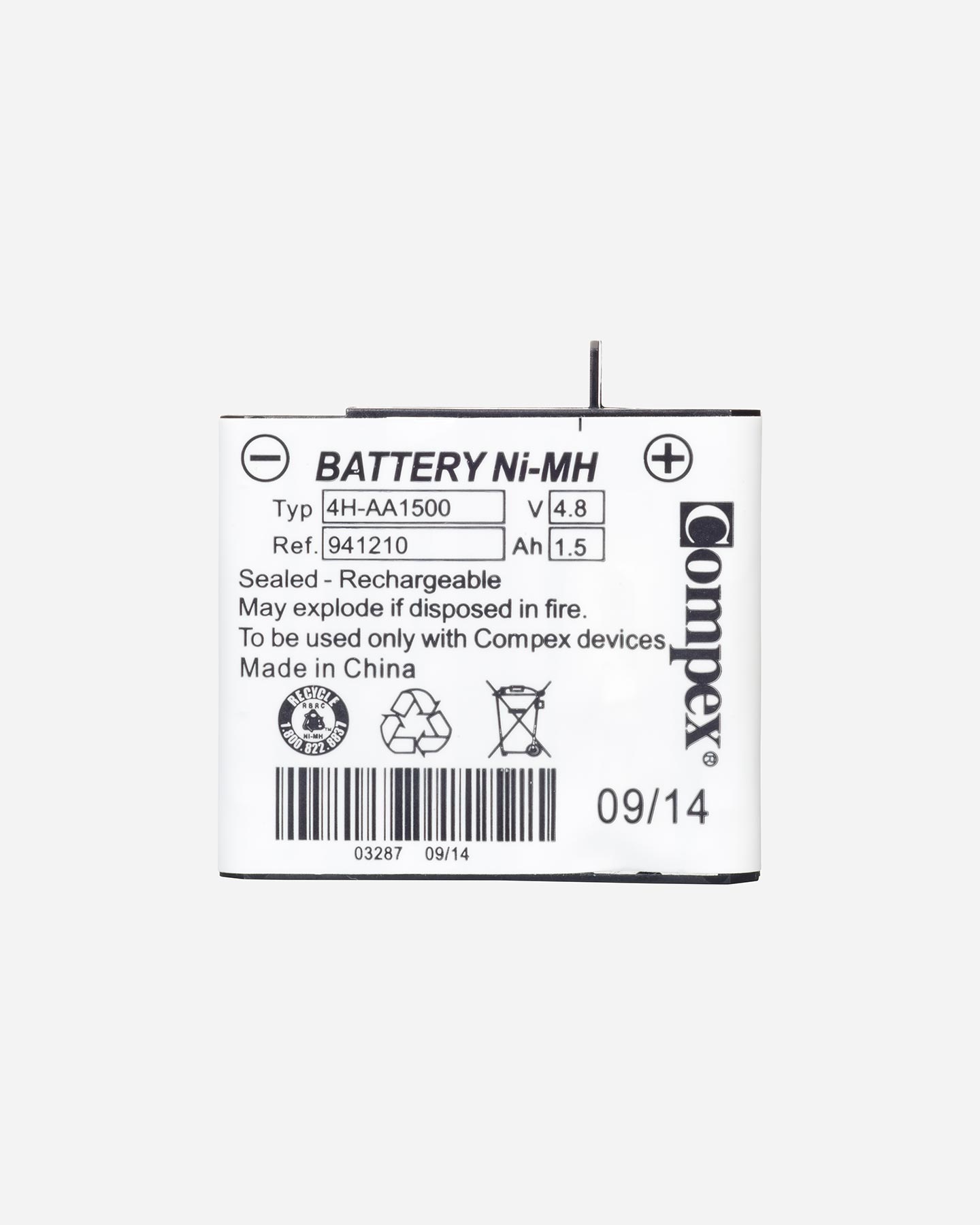 Accessorio elettrostimolatore COMPEX BATTERIA NEW - Bianco - 1 | Cisalfa Sport