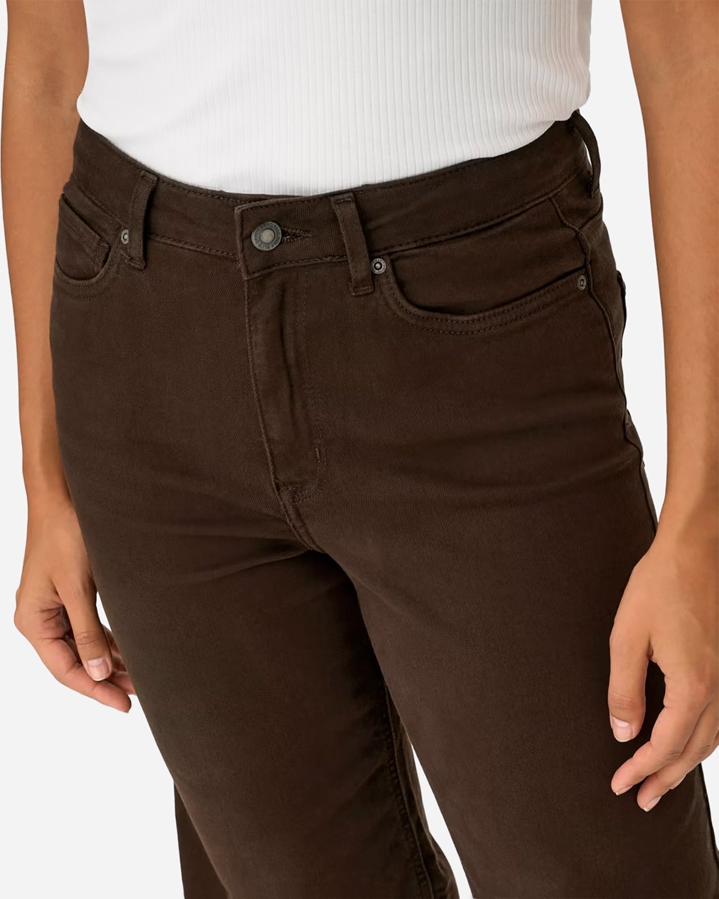 Jeans ONLY MADISON BLUSH HW WIDE L32 W - Marrone - 5 | Cisalfa Sport
