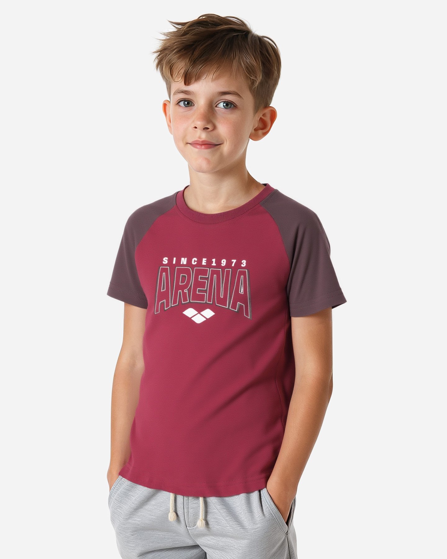 T-shirt ARENA ATHLETIC ESSENTIAL JR - Rosso - 3 | Cisalfa Sport