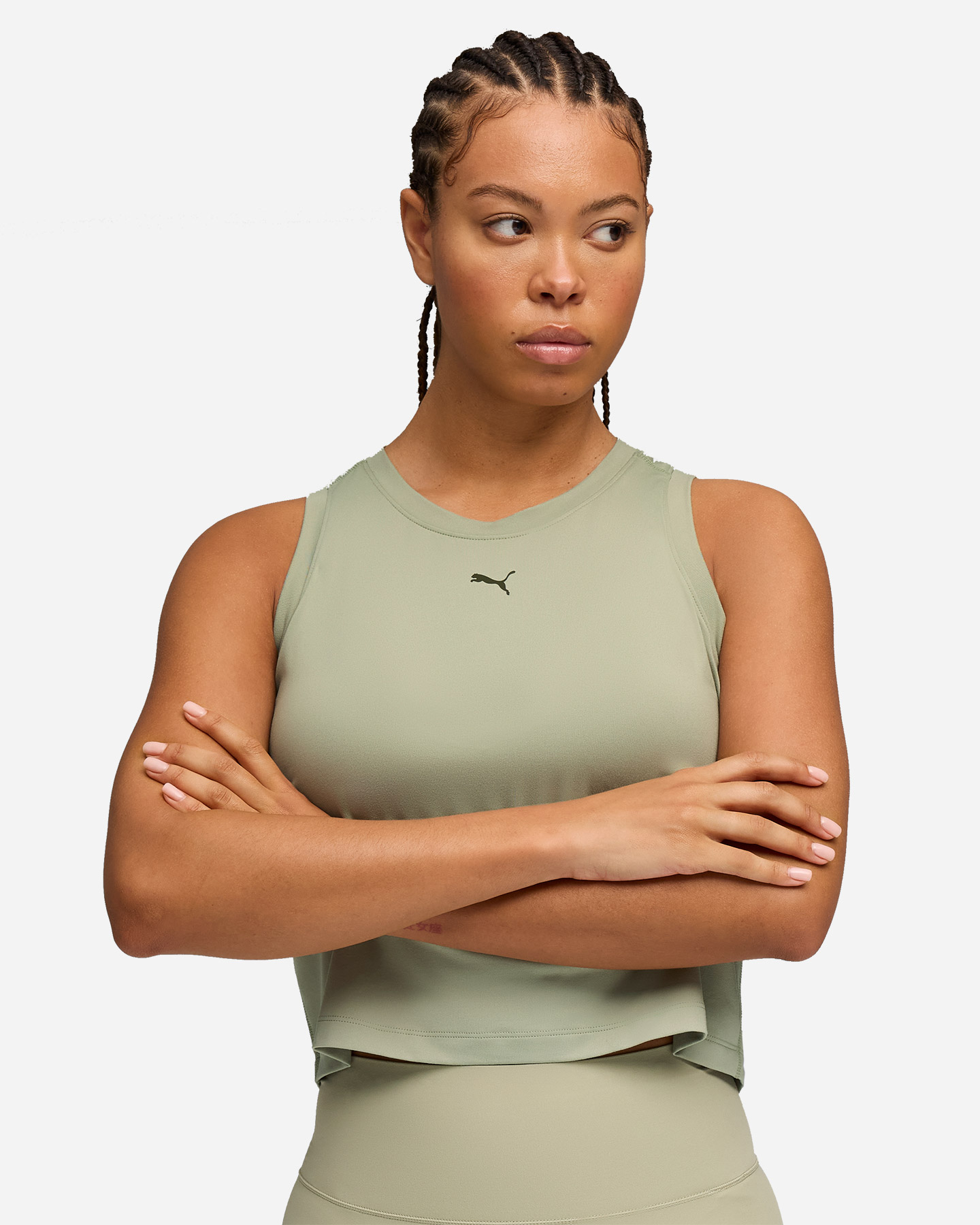 Canotta training PUMA SMALL LOGO W - Verde - 2 | Cisalfa Sport