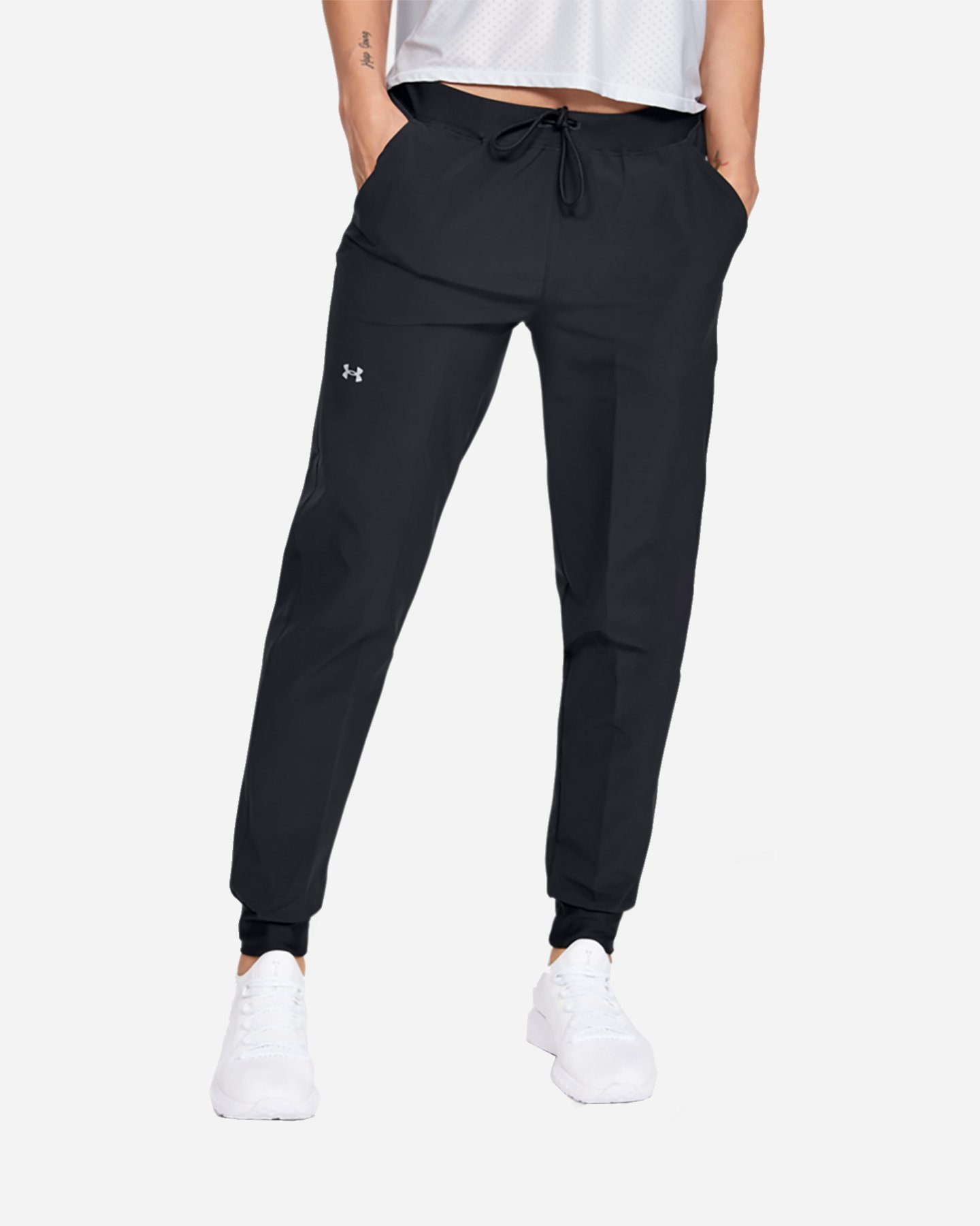 Pantalone UNDER ARMOUR WOVEN W - Nero - 0 | Cisalfa Sport