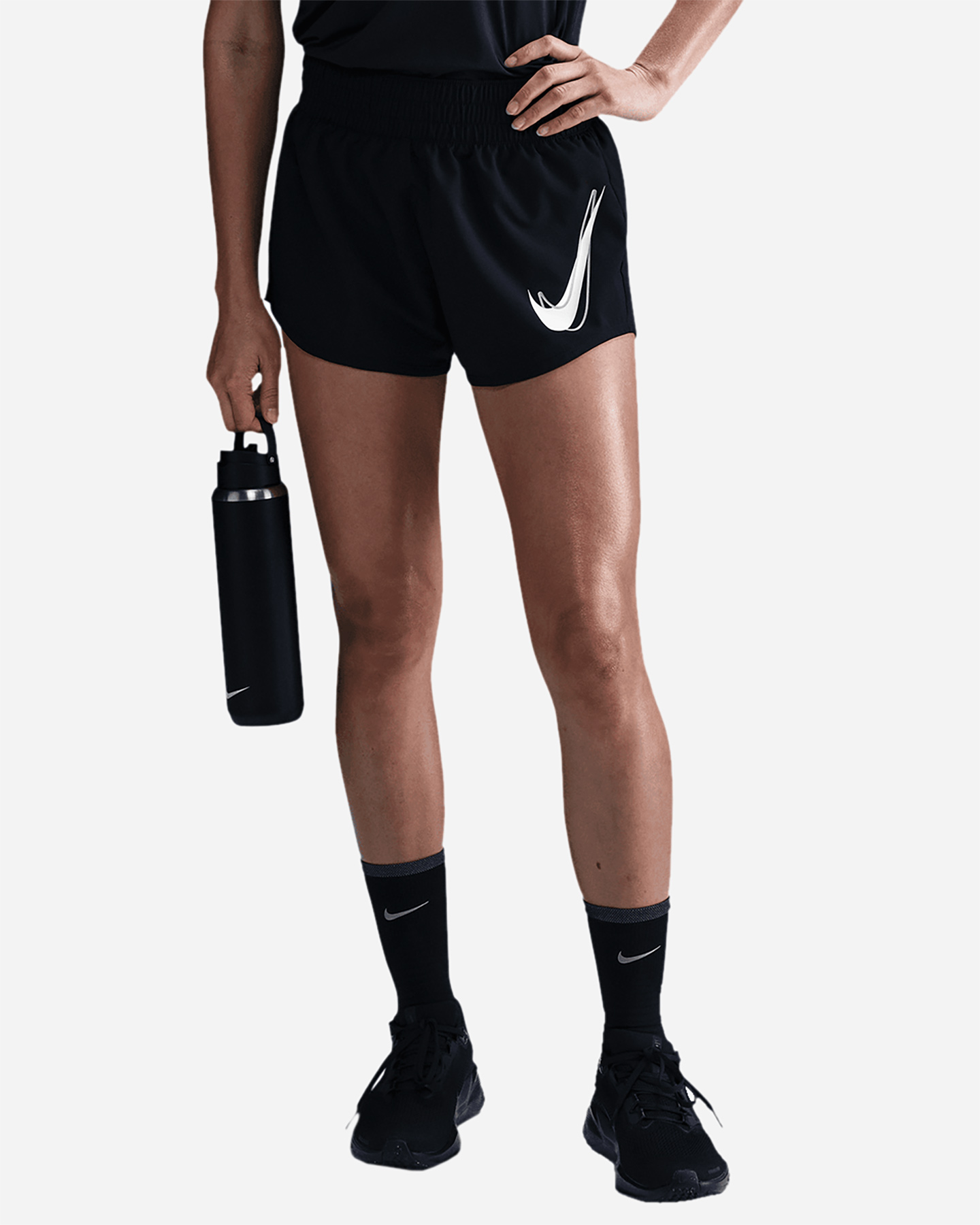 Short running NIKE ONE SWOOSH W - Nero - 0 | Cisalfa Sport