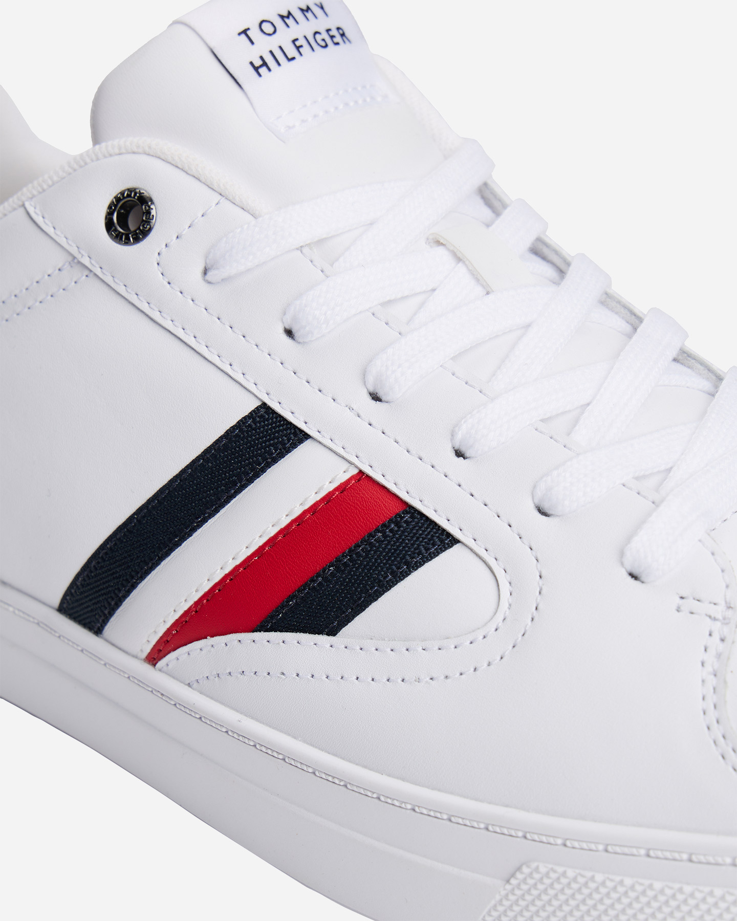 Scarpe sneakers TOMMY HILFIGER ICON COURT STRIPES M - Bianco - 4 | Cisalfa Sport