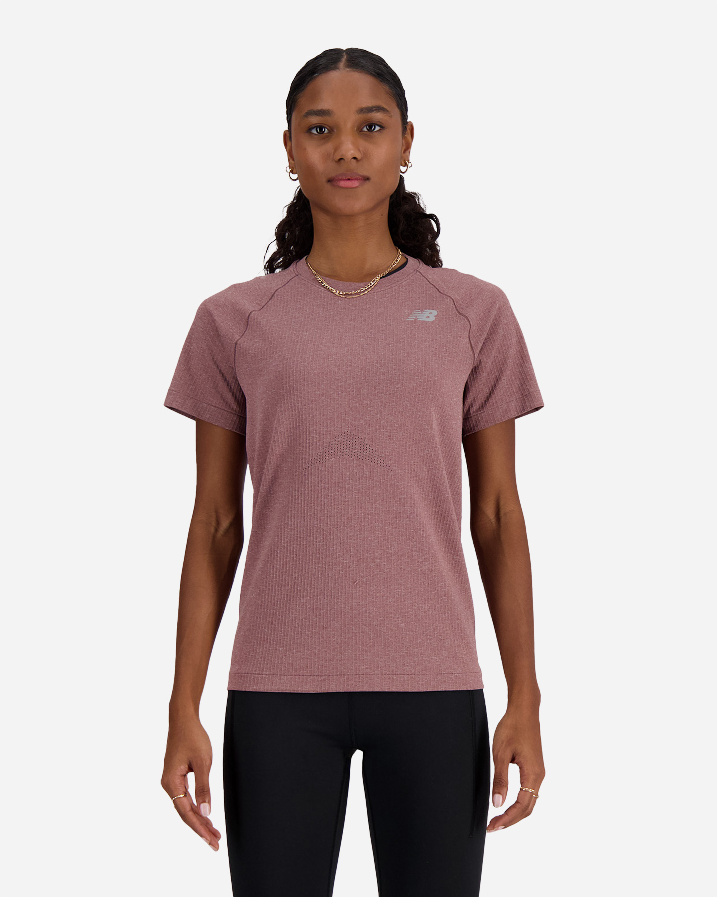 T-shirt running NEW BALANCE SEAMLESS W - Rosa - 0 | Cisalfa Sport