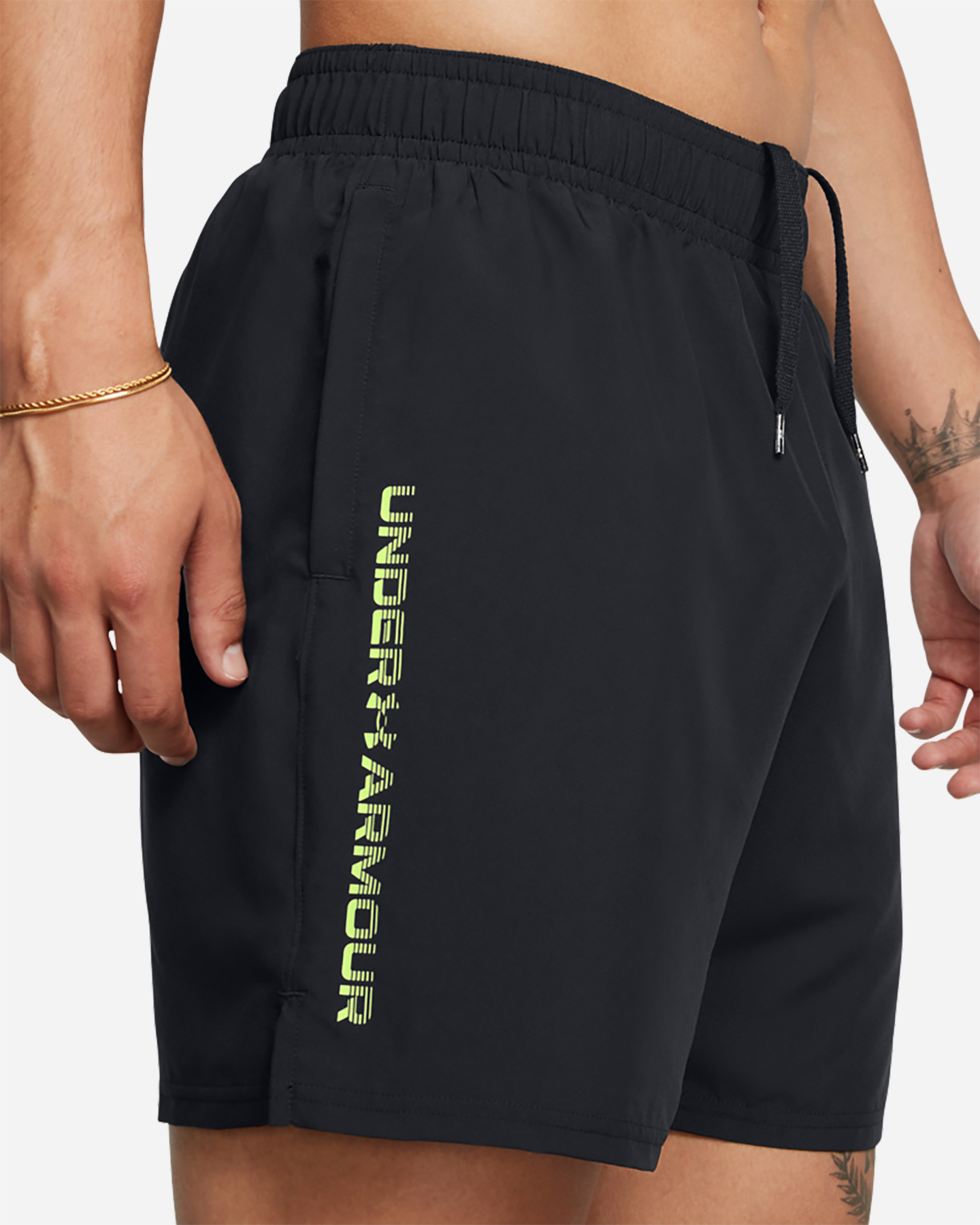 Pantalone training UNDER ARMOUR TECH WOVEN WORDMARK M - Nero - 3 | Cisalfa Sport