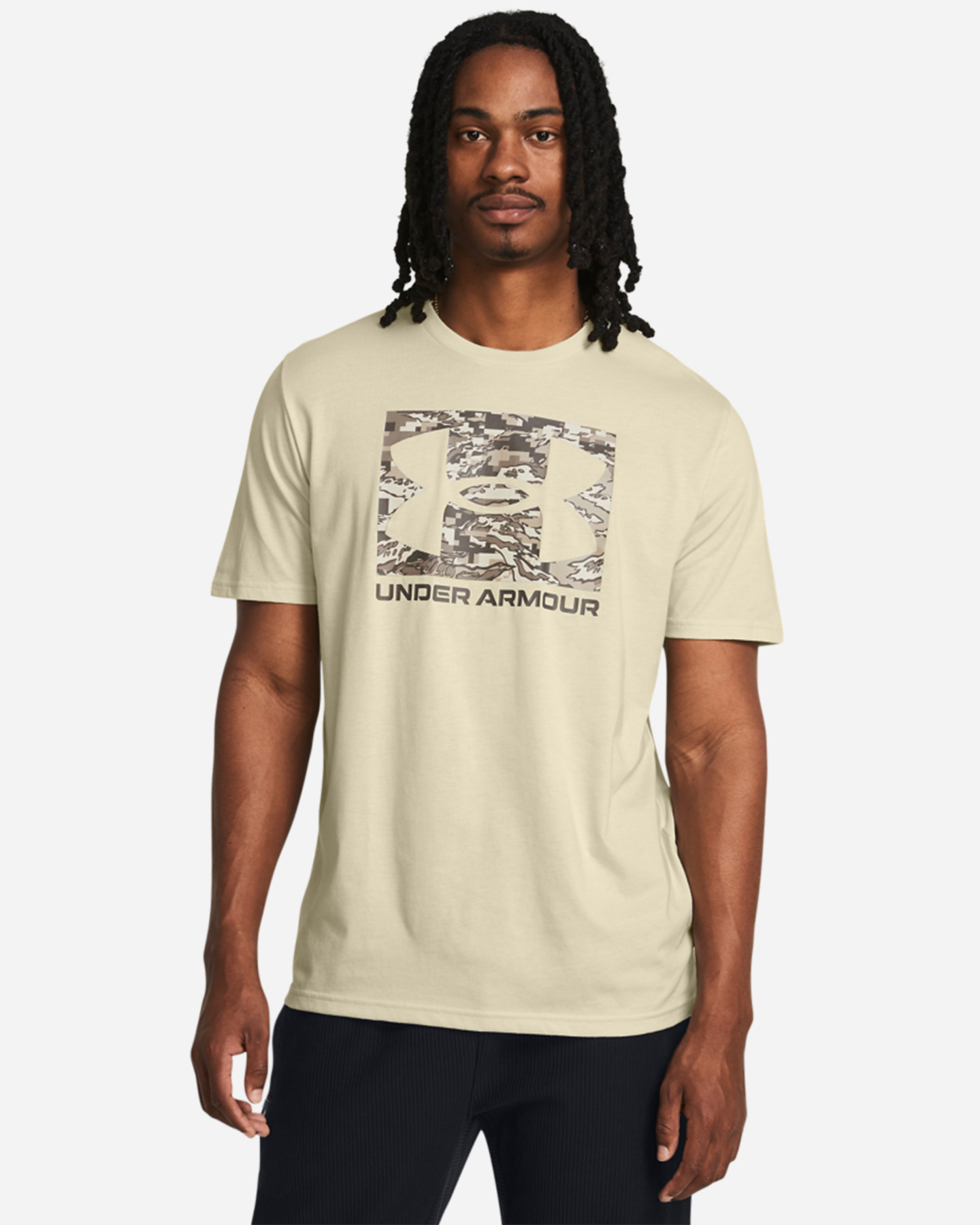 T-shirt UNDER ARMOUR BOX LOGO M - Beige - 2 | Cisalfa Sport