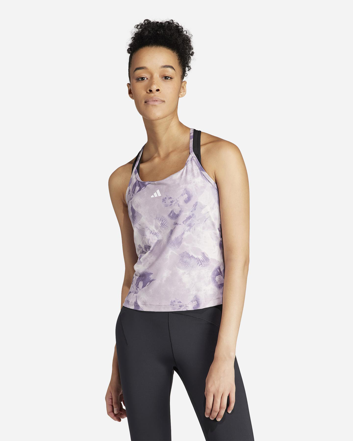 Canotta training ADIDAS ALL OVER FLOWER W - Lilla - 1 | Cisalfa Sport