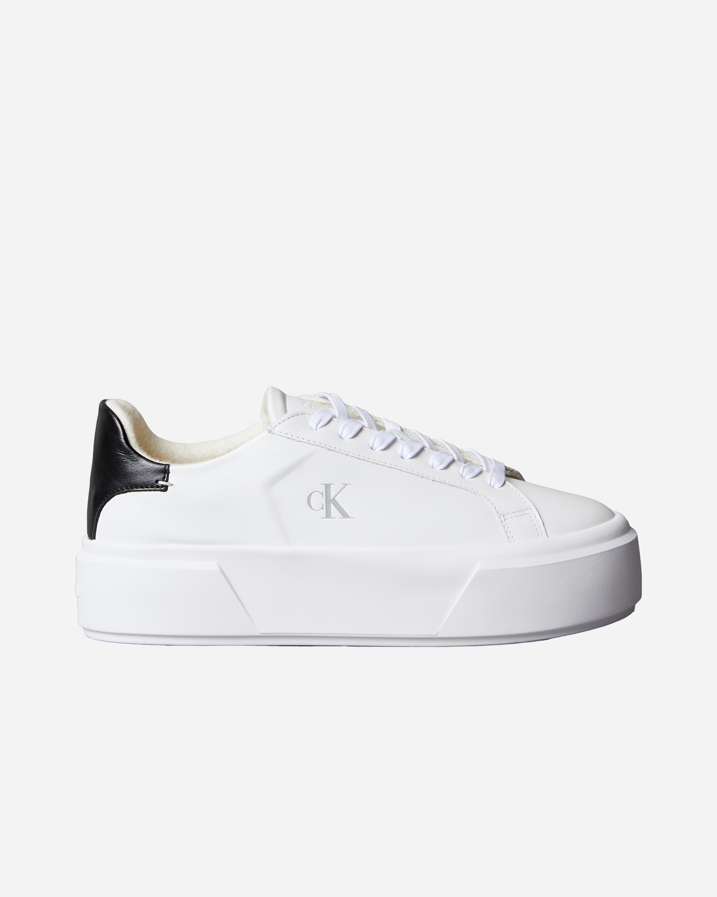 Scarpe sneakers CALVIN KLEIN JEANS FLATFORM LACE UP LEATHER W - Bianco - 0 | Cisalfa Sport