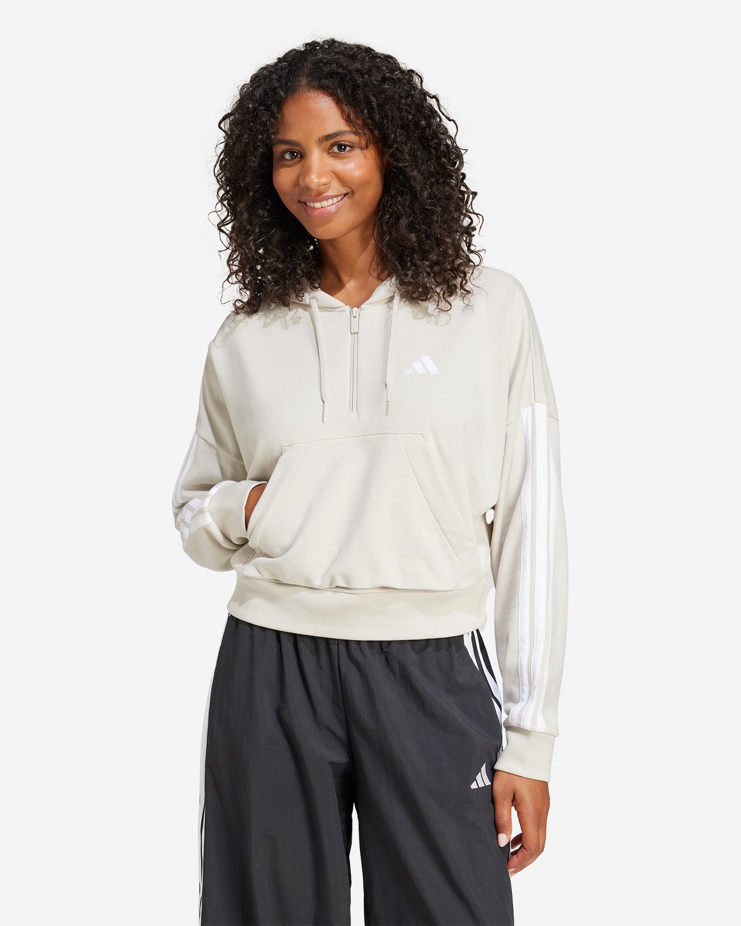 Felpa ADIDAS 3STRIPES ESSENTIAL W - Grigio - 1 | Cisalfa Sport
