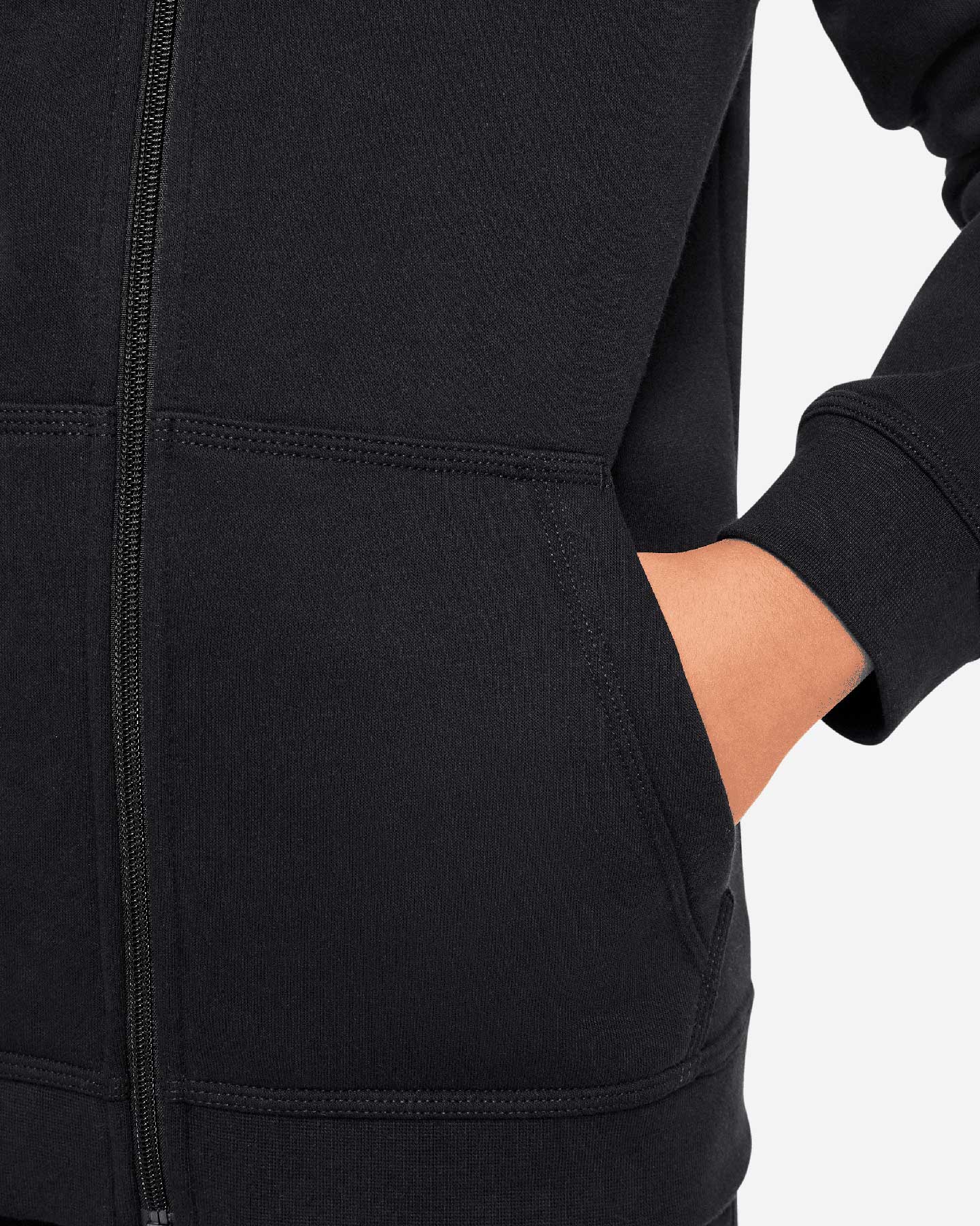 Felpa NIKE CLUB JR - Nero - 3 | Cisalfa Sport