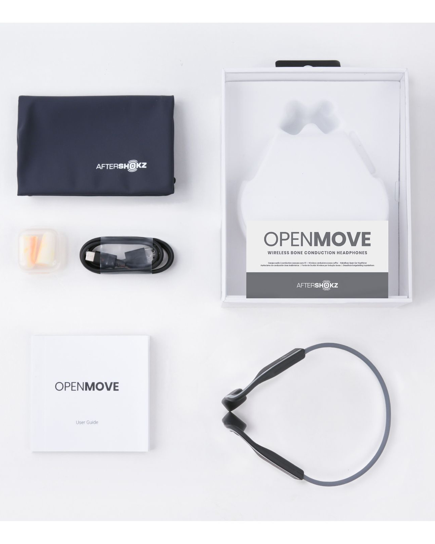 Cuffie audio AFTERSHOKZ OPENMOVE  - Grigio - 3 | Cisalfa Sport