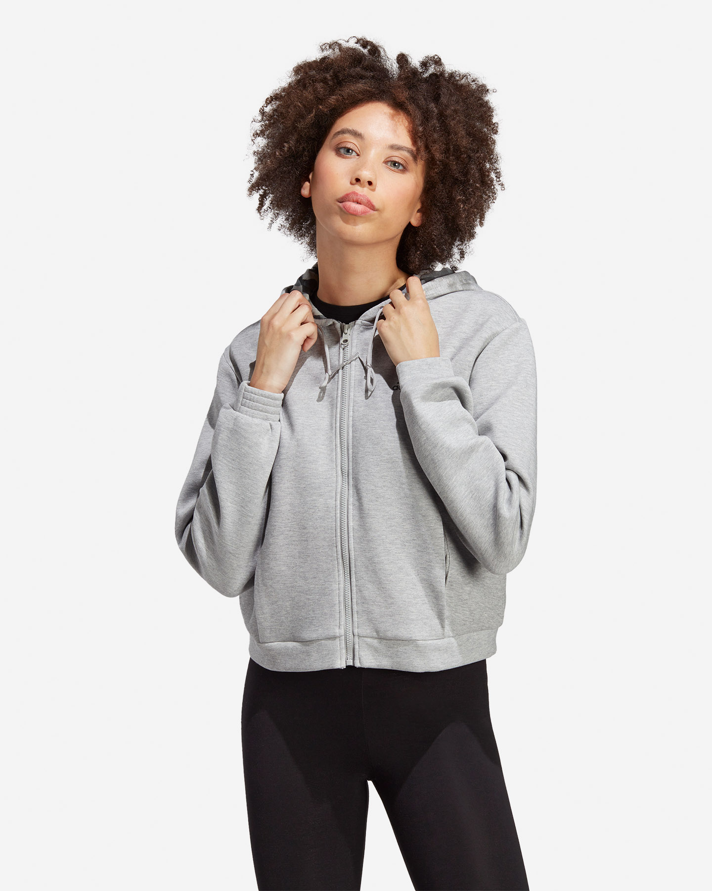 Felpa ADIDAS 3STRIPES ALL OVER W - Grigio - 1 | Cisalfa Sport