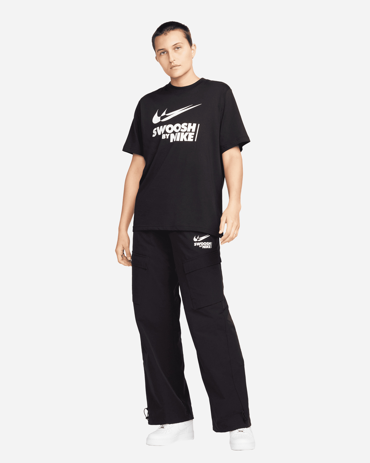T-shirt NIKE SWOOSH W - Nero - 4 | Cisalfa Sport